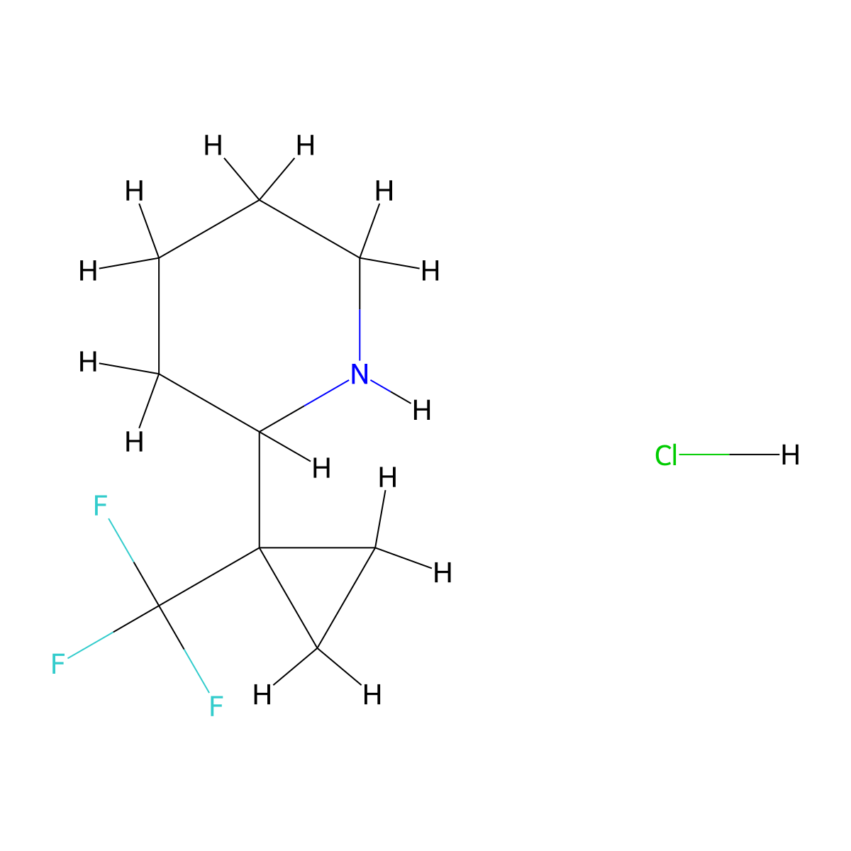2-[1-(Trifluoromethyl)cyclopropyl]piperidinehydrochloride molecular structure, CAS 2567504-11-2