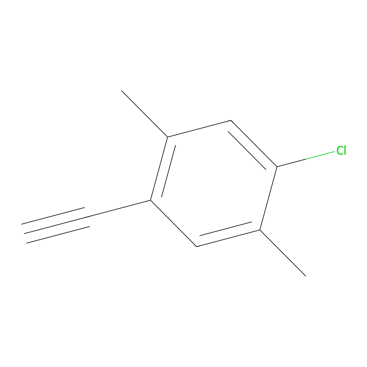 1-Chloro-4-ethynyl-2,5-dimethylbenzene molecular structure, CAS 2567504-13-4