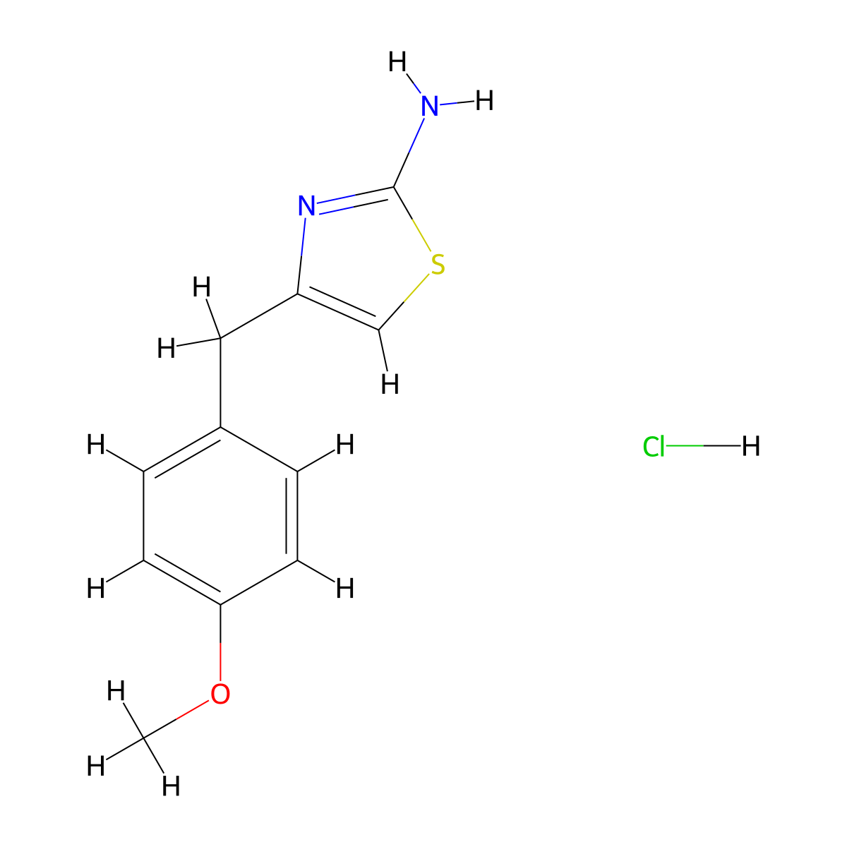 4-[(4-Methoxyphenyl)methyl]-1,3-thiazol-2-aminehydrochloride molecular structure, CAS 2567504-19-0