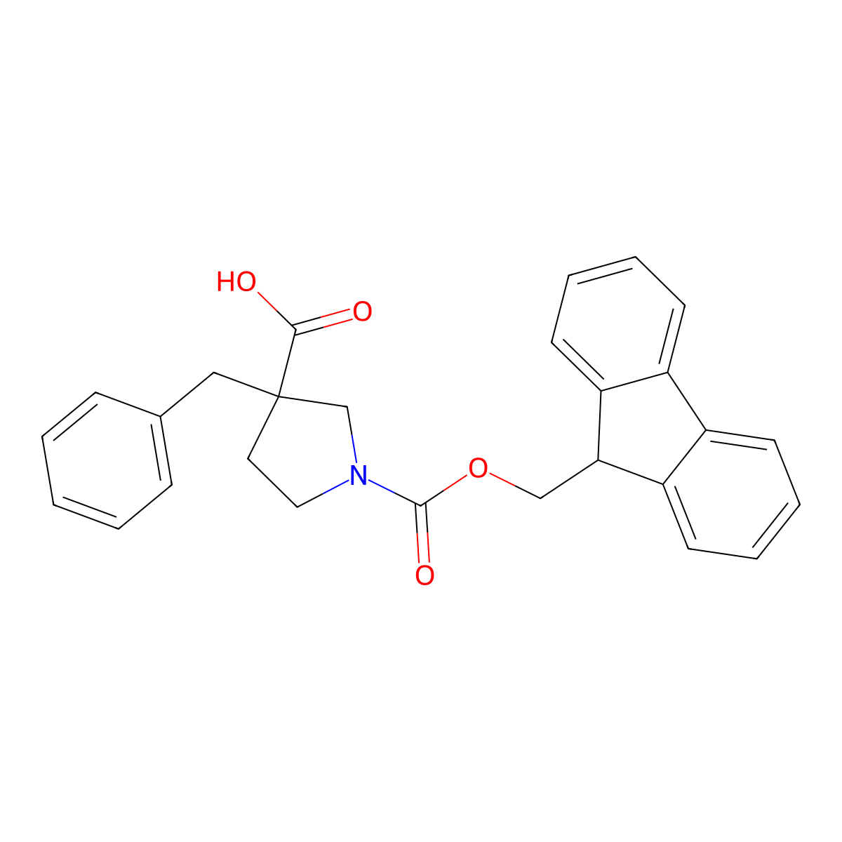 3-benzyl-1-{[(9H-fluoren-9-yl)methoxy]carbonyl}pyrrolidine-3-carboxylicacid molecular structure, CAS 2567504-20-3