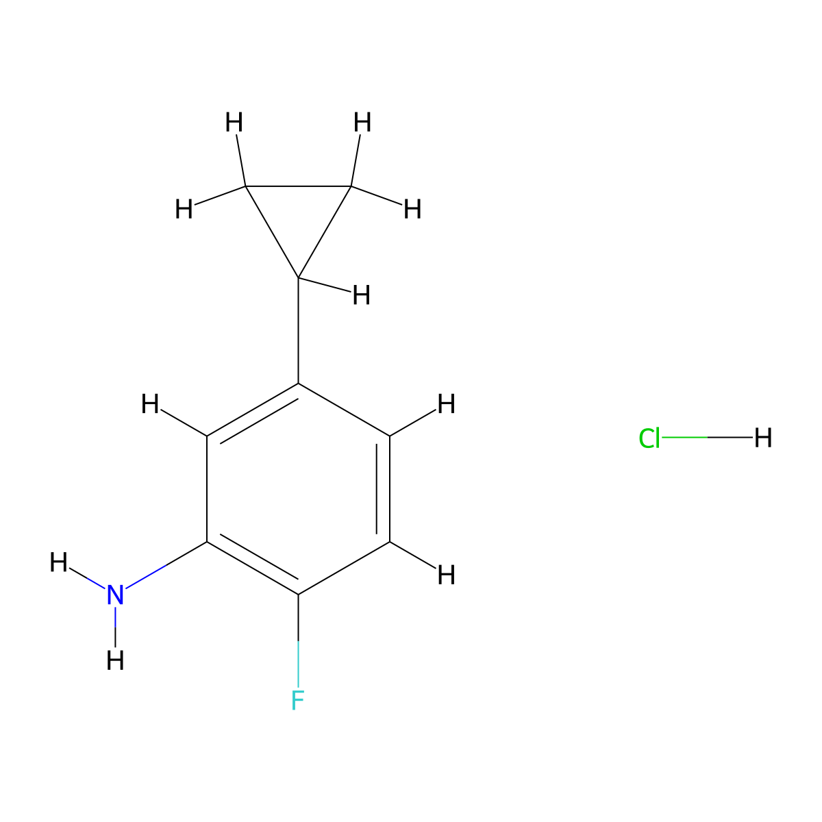 5-Cyclopropyl-2-fluoroaniline hydrochloride molecular structure, CAS 2567504-25-8