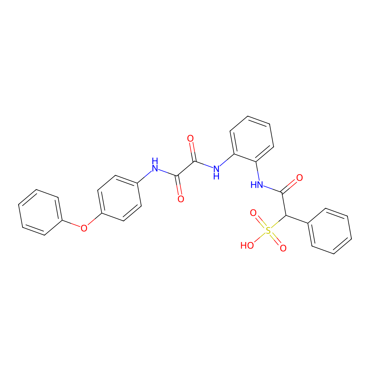 [(2-{[(4-Phenoxyphenyl)carbamoyl]formamido}phenyl)carbamoyl](phenyl)methanesulfonicacid molecular structure, CAS 2567504-35-0