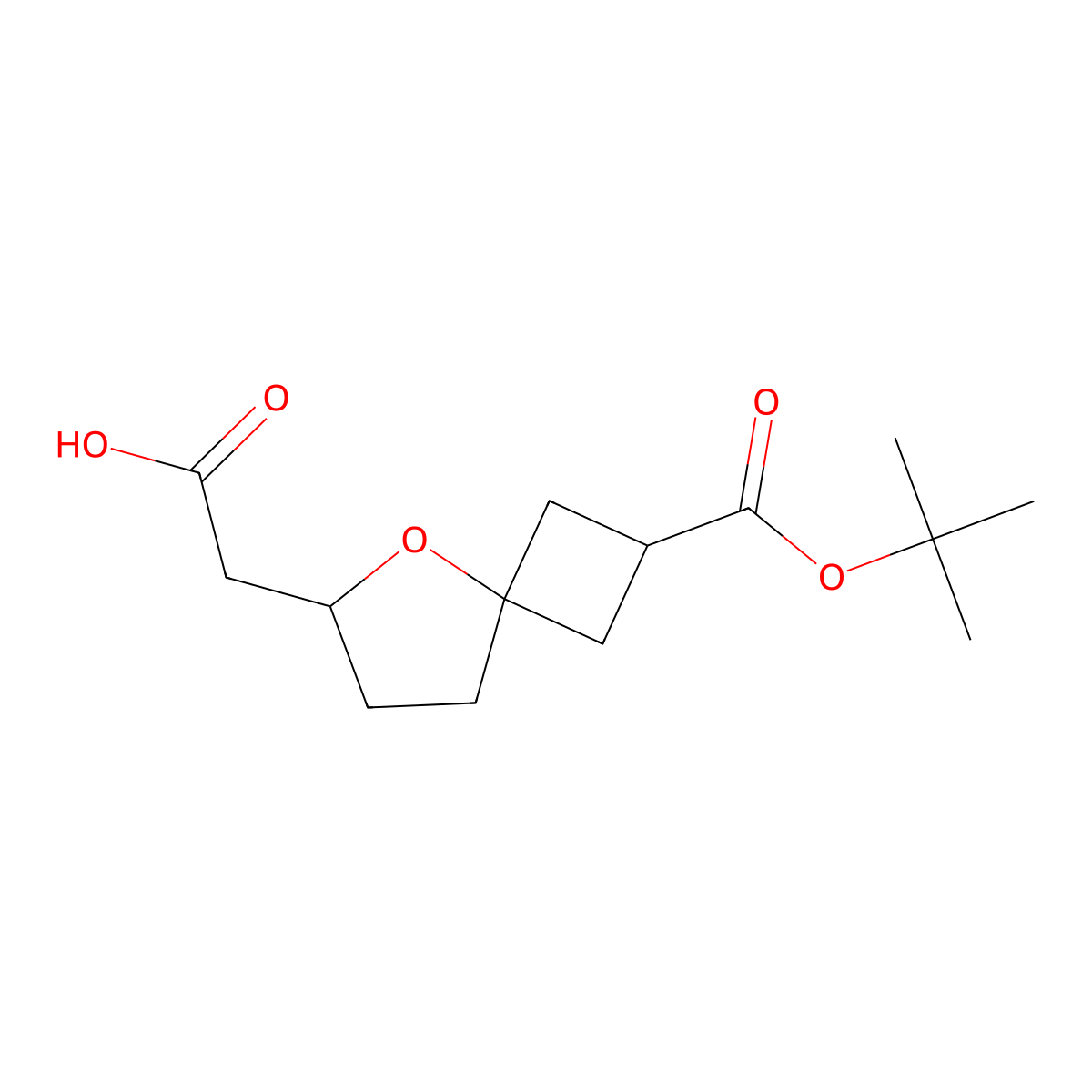 2-(2-((Tert-butoxy)carbonyl)-5-oxaspiro(3.4)octan-6-yl)acetic acid molecular structure, CAS 2567504-37-2