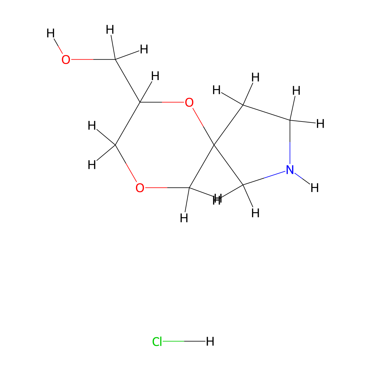 6,9-Dioxa-2-azaspiro[4.5]decan-7-ylmethanol;hydrochloride molecular structure, CAS 2567504-44-1