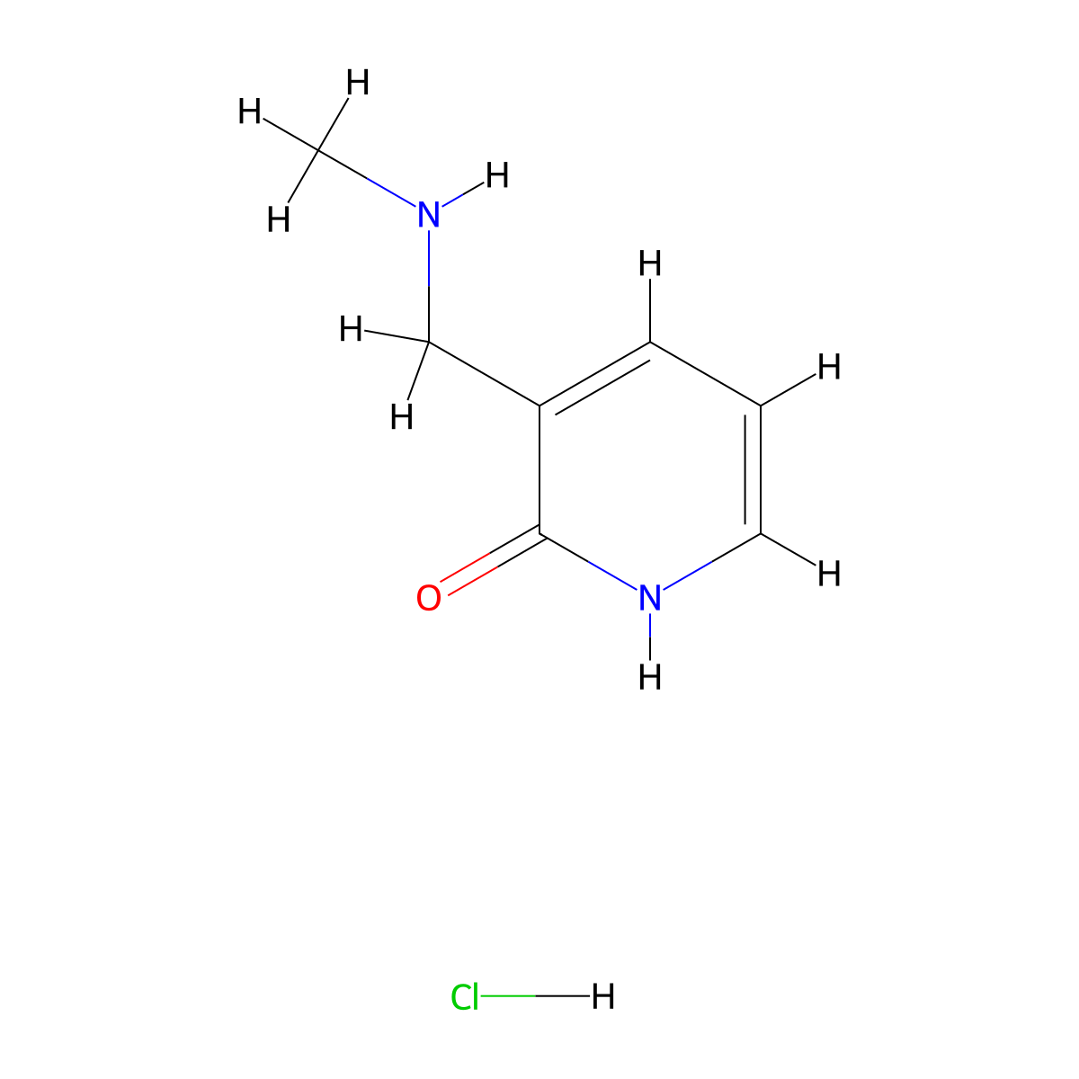 3-((Methylamino)methyl)-1,2-dihydropyridin-2-one hydrochloride molecular structure, CAS 2567504-53-2