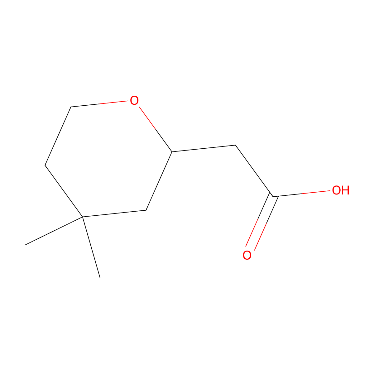 2-(4,4-Dimethyloxan-2-yl)aceticacid molecular structure, CAS 2567504-54-3