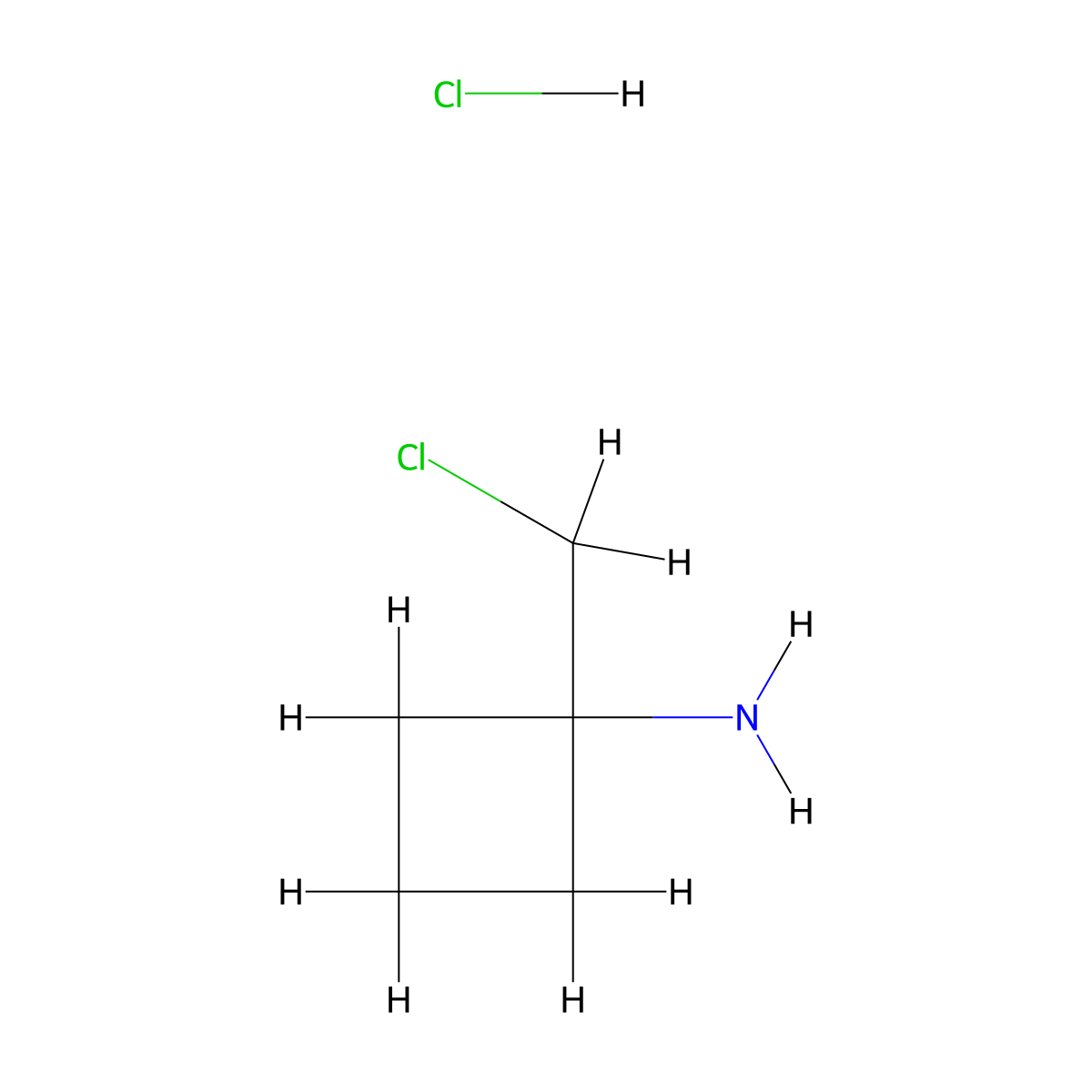 1-(Chloromethyl)cyclobutan-1-aminehydrochloride molecular structure, CAS 2567504-55-4