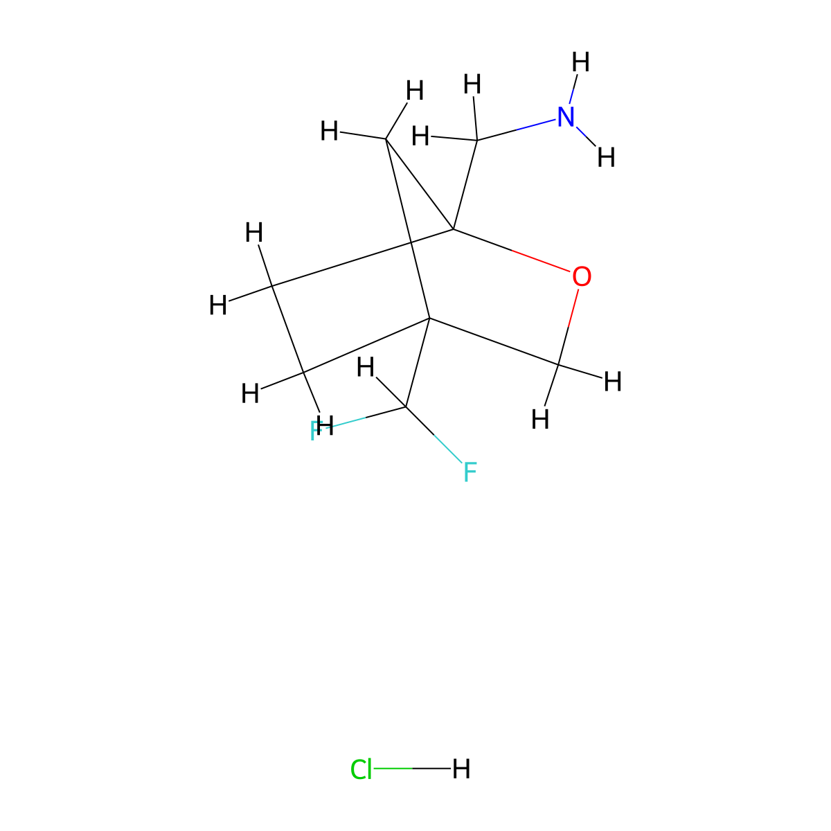 1-[4-(Difluoromethyl)-2-oxabicyclo[2.2.1]heptan-1-yl]methanamine hydrochloride molecular structure, CAS 2567504-66-7