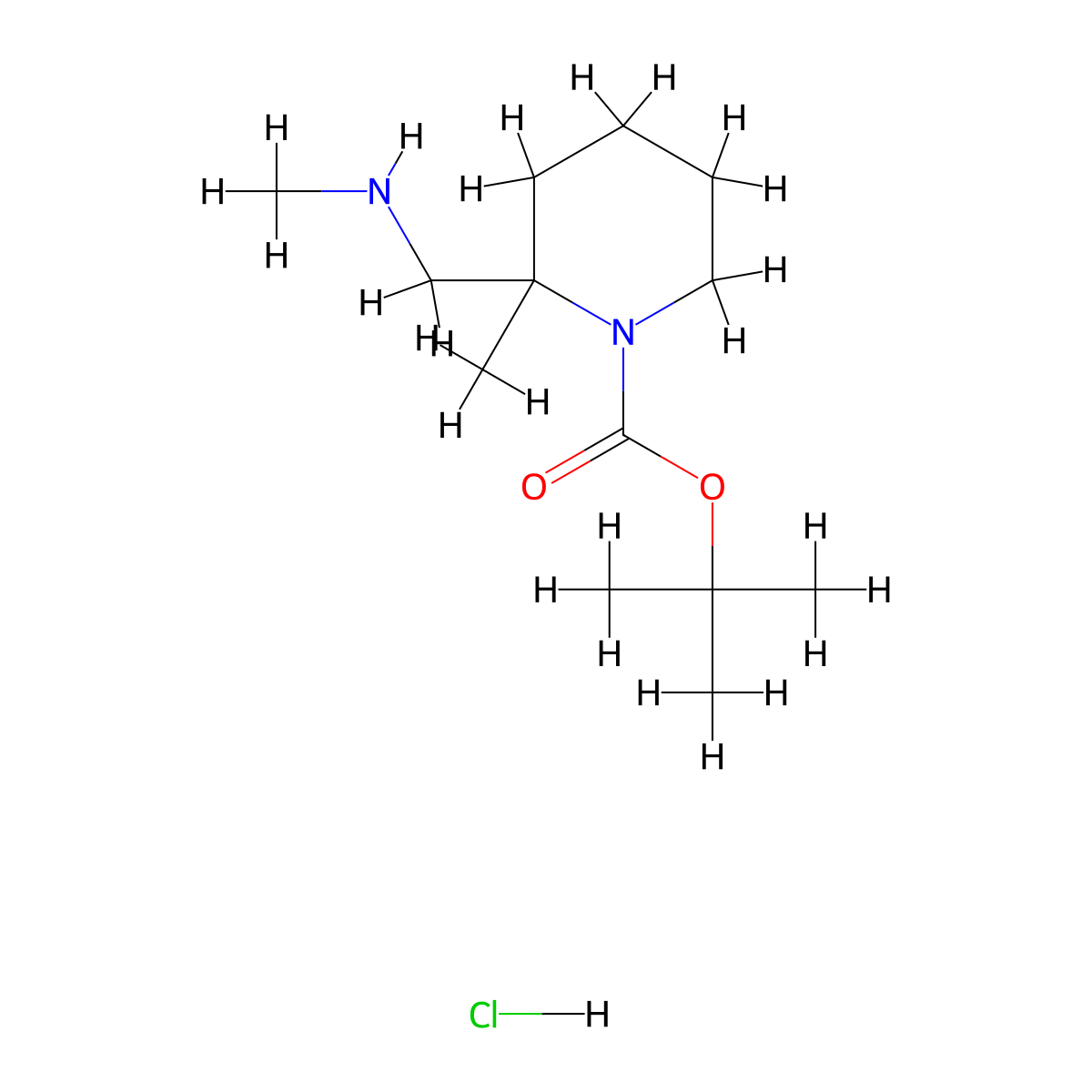 Tert-butyl2-methyl-2-[(methylamino)methyl]piperidine-1-carboxylatehydrochloride molecular structure, CAS 2567504-73-6