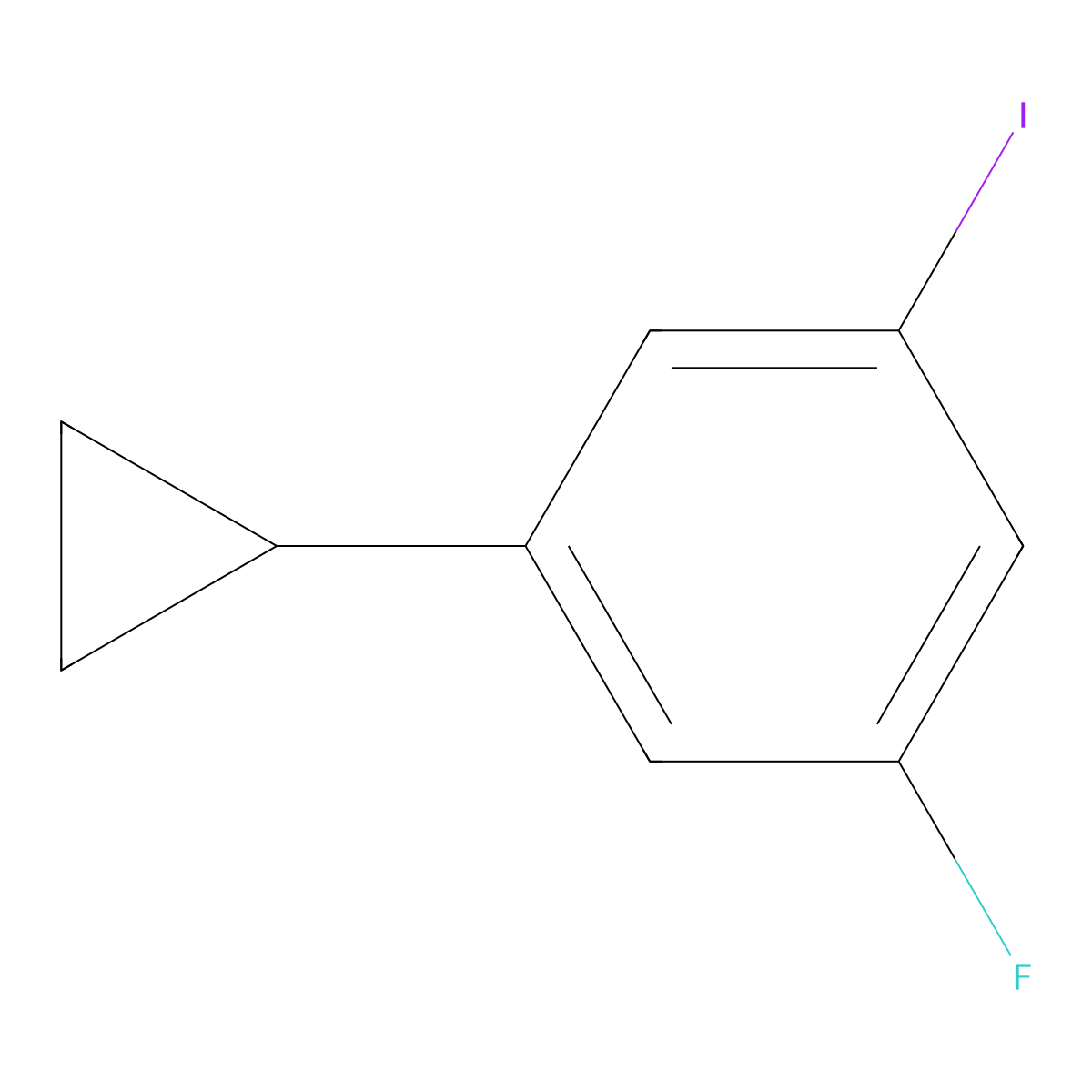1-Cyclopropyl-3-fluoro-5-iodobenzene molecular structure, CAS 2567504-79-2