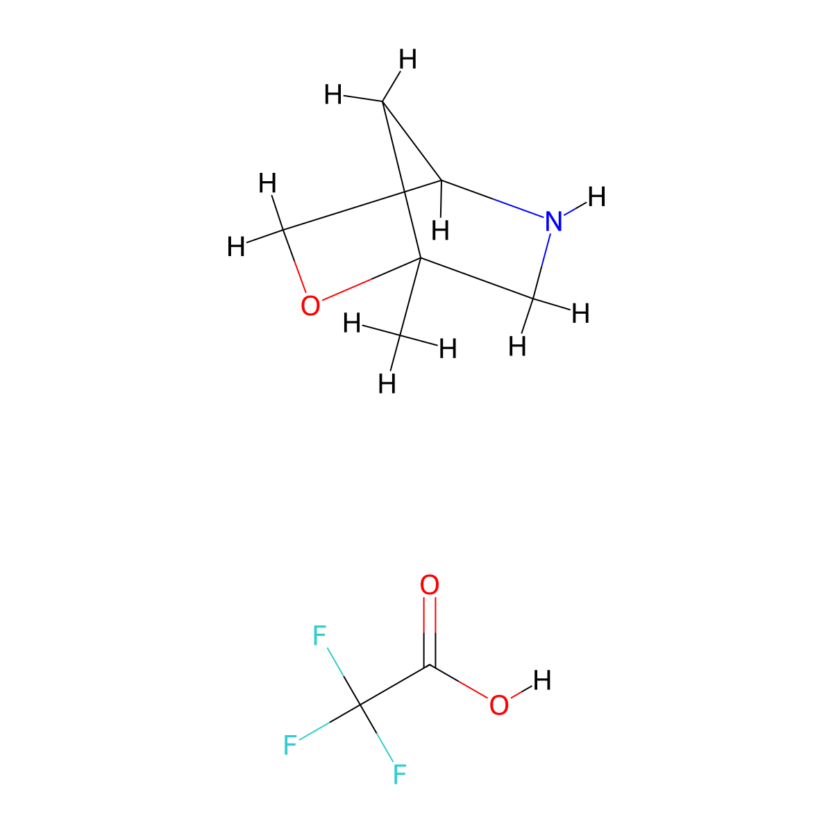 1-Methyl-2-oxa-5-azabicyclo[2.2.1]heptane; trifluoroacetic acid molecular structure, CAS 2567504-82-7