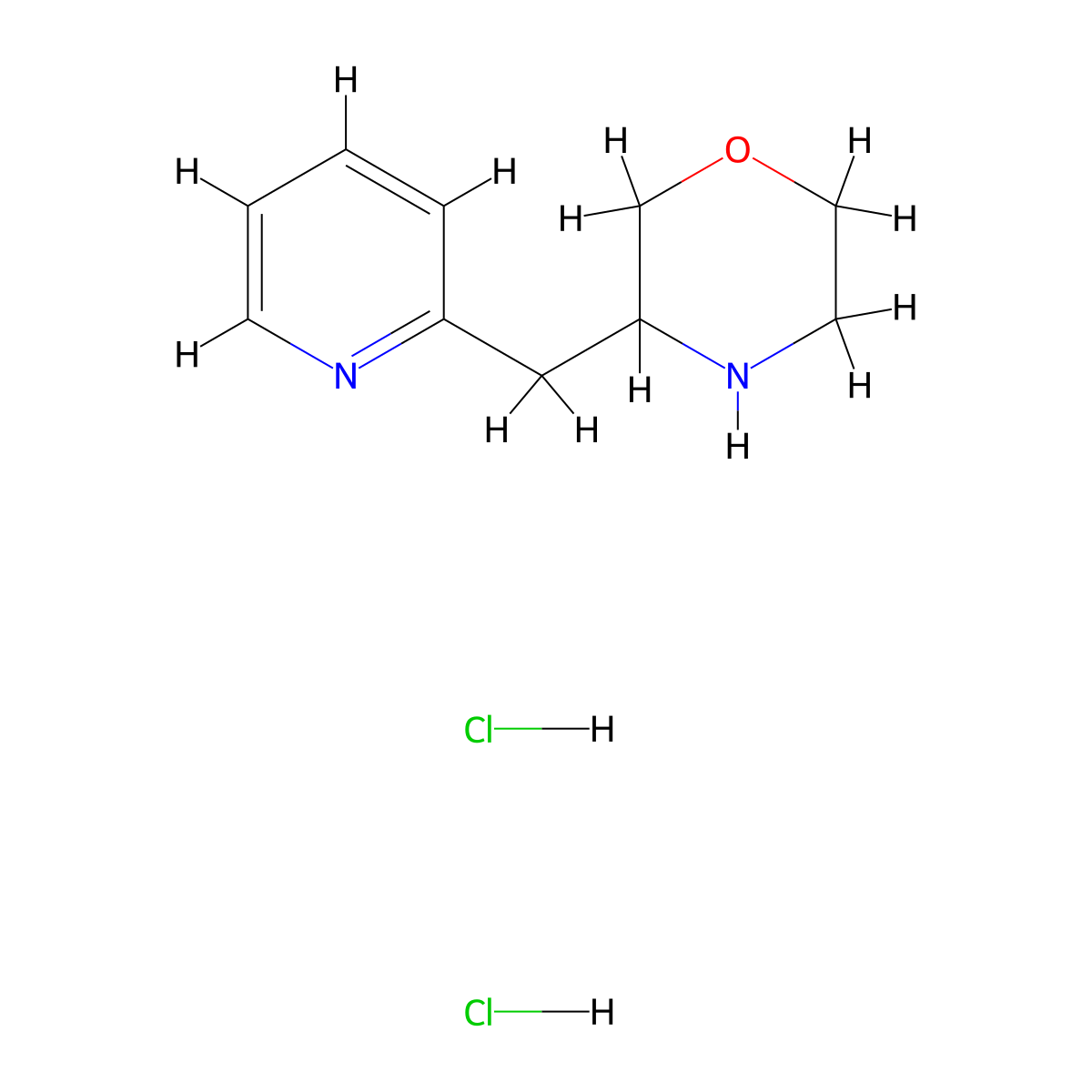 3-[(Pyridin-2-yl)methyl]morpholine dihydrochloride molecular structure, CAS 2567504-83-8