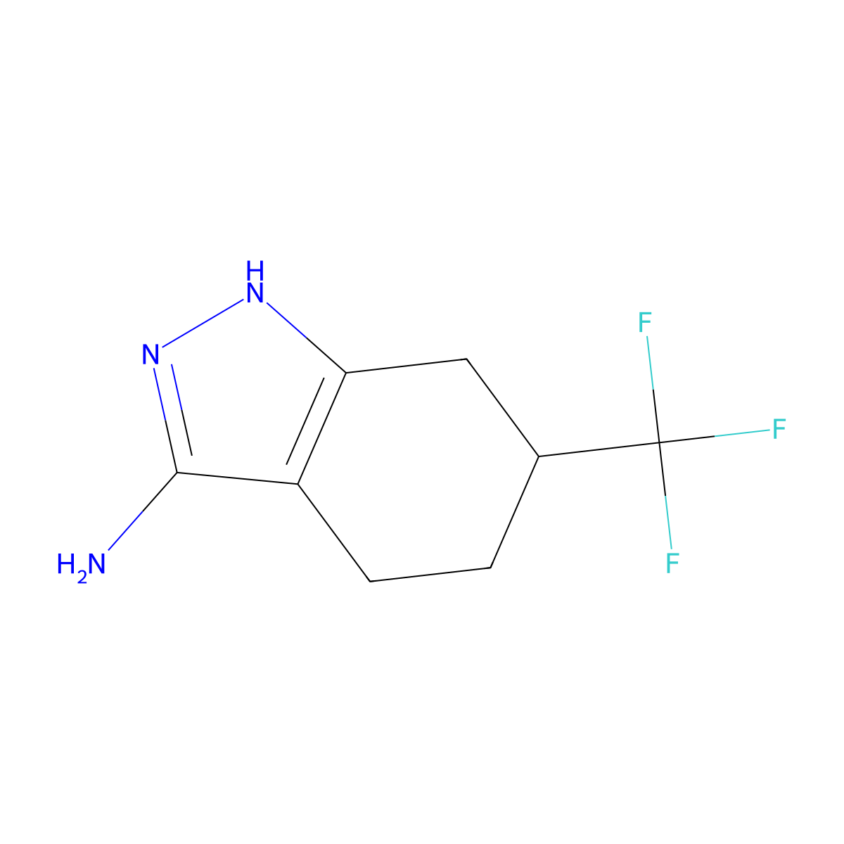6-(Trifluoromethyl)-4,5,6,7-tetrahydro-1H-indazol-3-amine molecular structure, CAS 2567504-90-7
