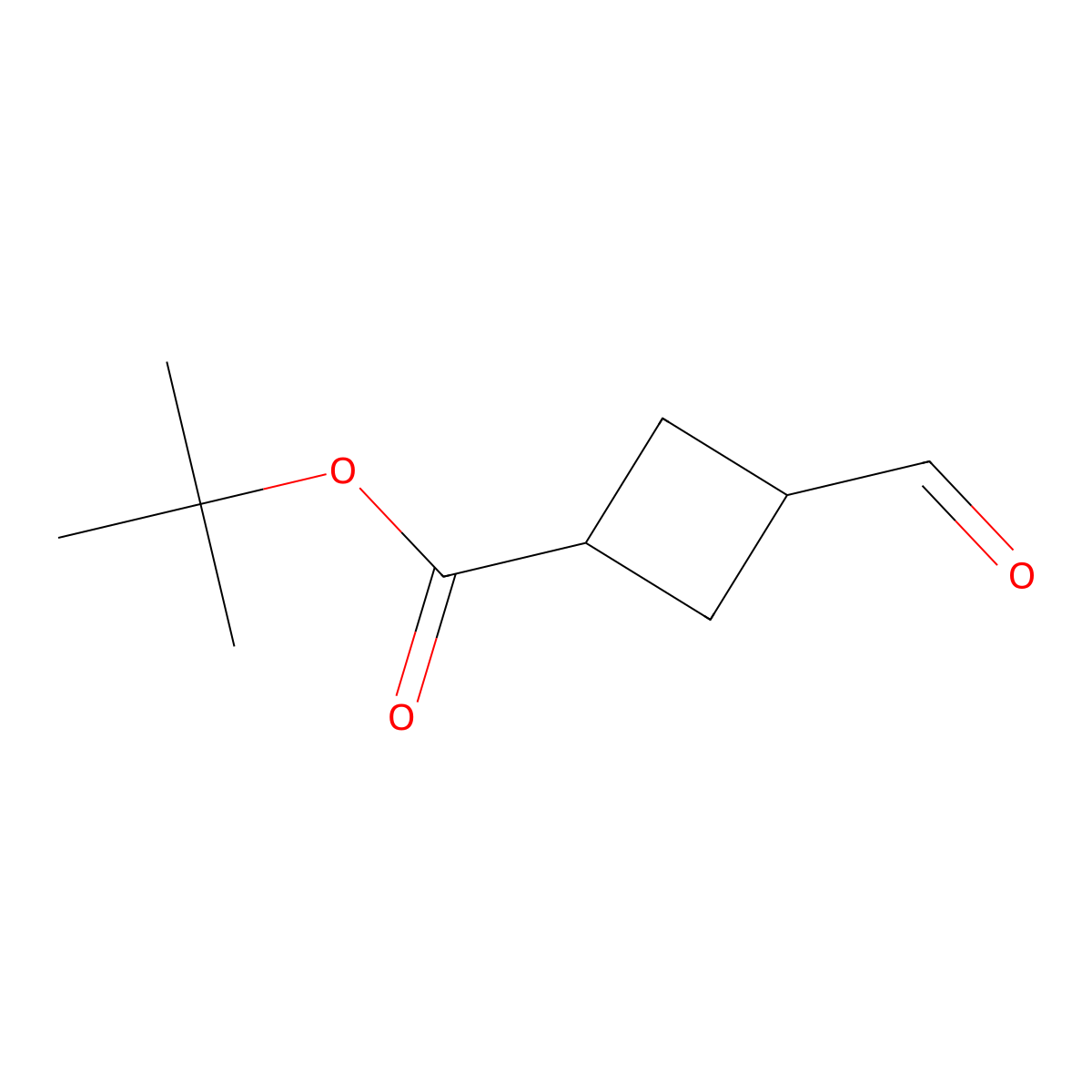 Tert-butyl 3-formylcyclobutane-1-carboxylate molecular structure, CAS 2567504-92-9