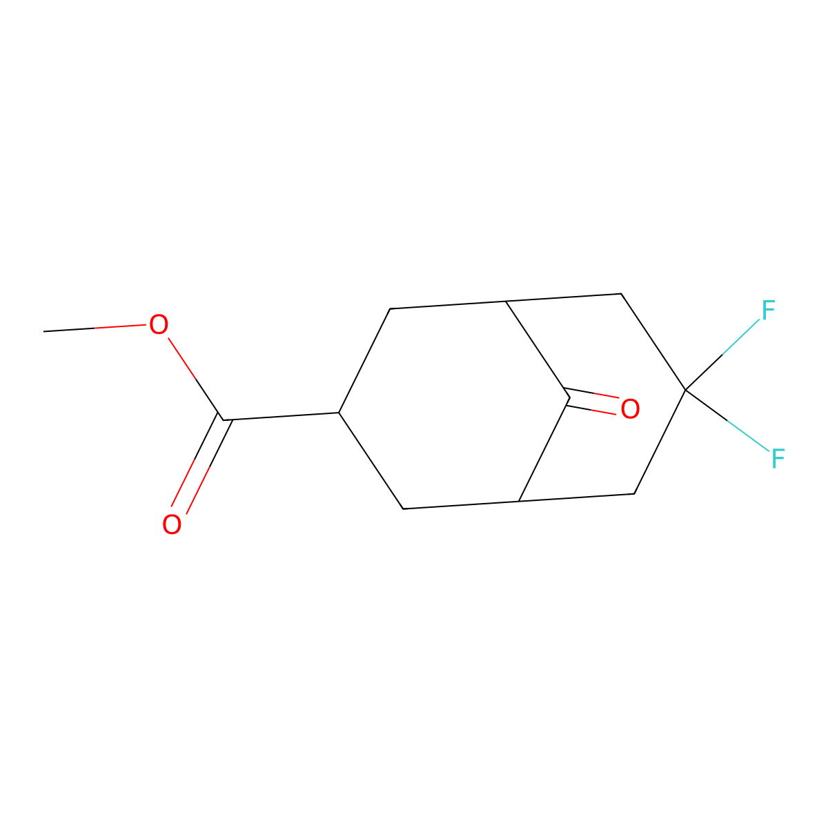 Methyl 7,7-difluoro-9-oxobicyclo[3.3.1]nonane-3-carboxylate molecular structure, CAS 2567505-01-3