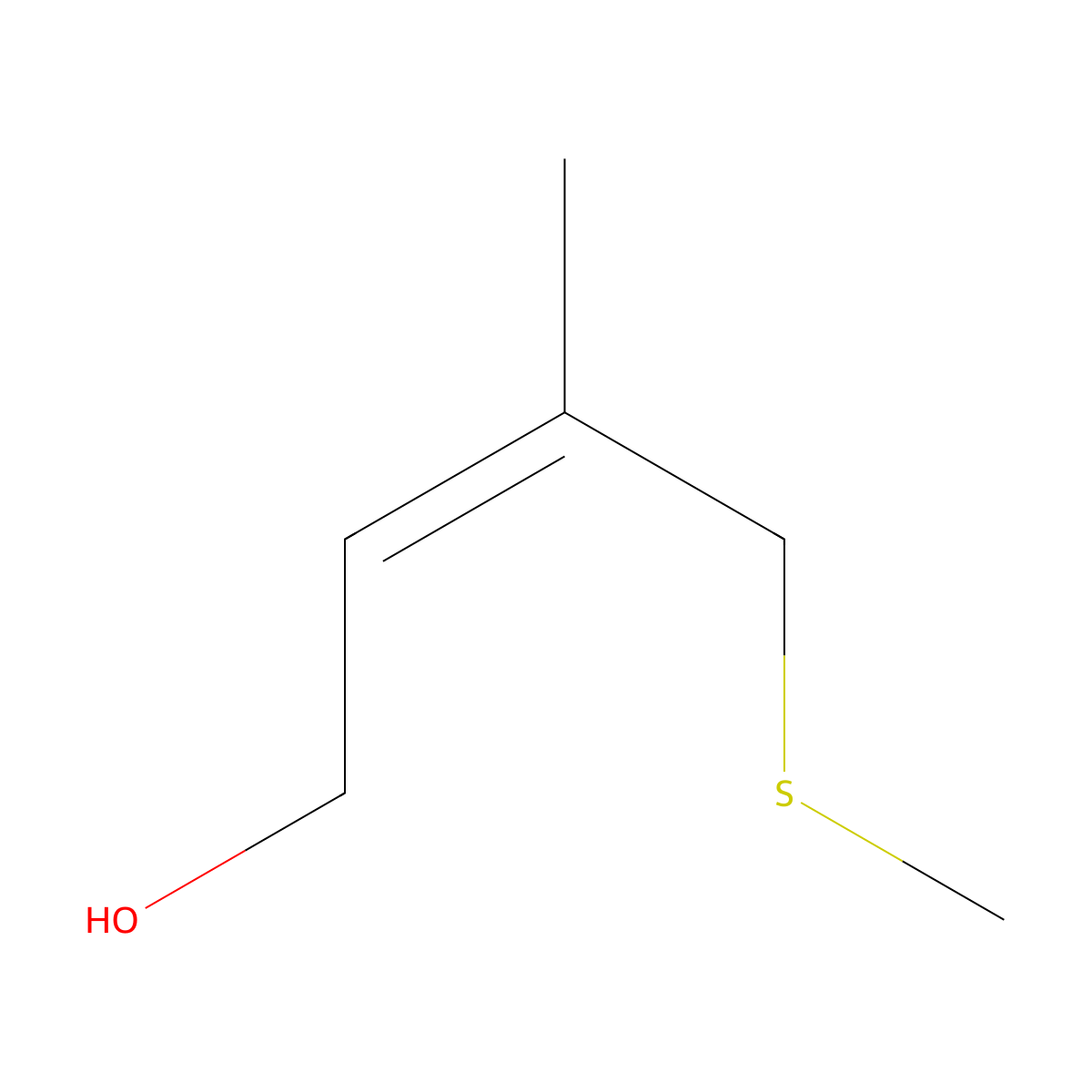 3-Methyl-4-(methylsulfanyl)but-2-en-1-ol molecular structure, CAS 2567517-45-5