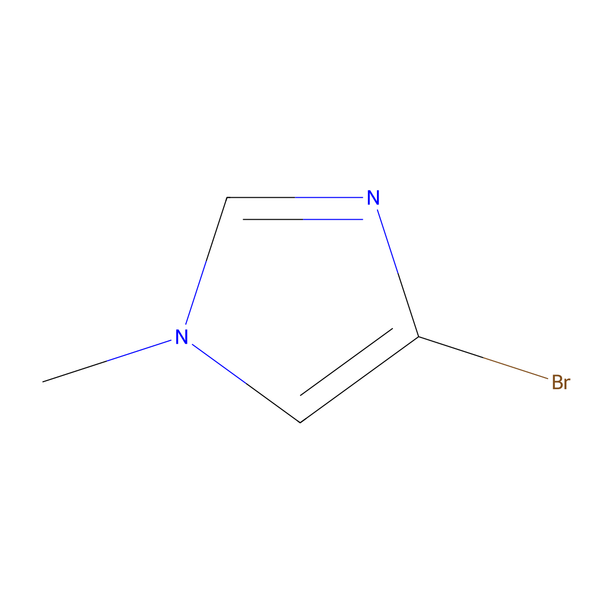 4-Bromo-1-methyl-1H-imidazole molecular structure, CAS 25676-75-9