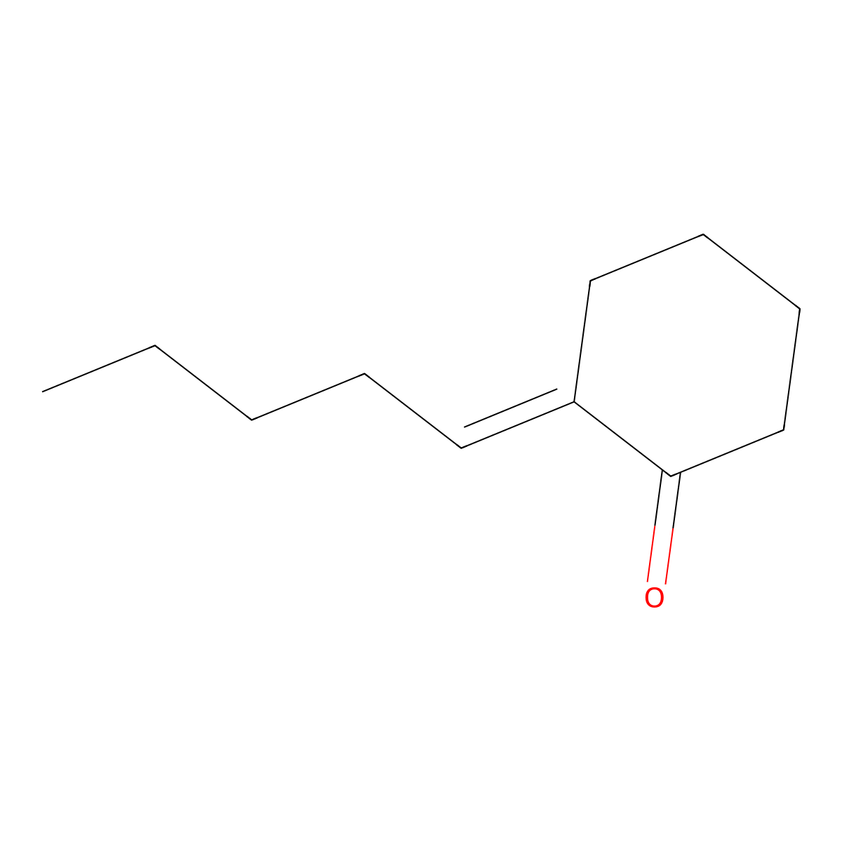 2-Pentylidenecyclohexan-1-one molecular structure, CAS 25677-40-1