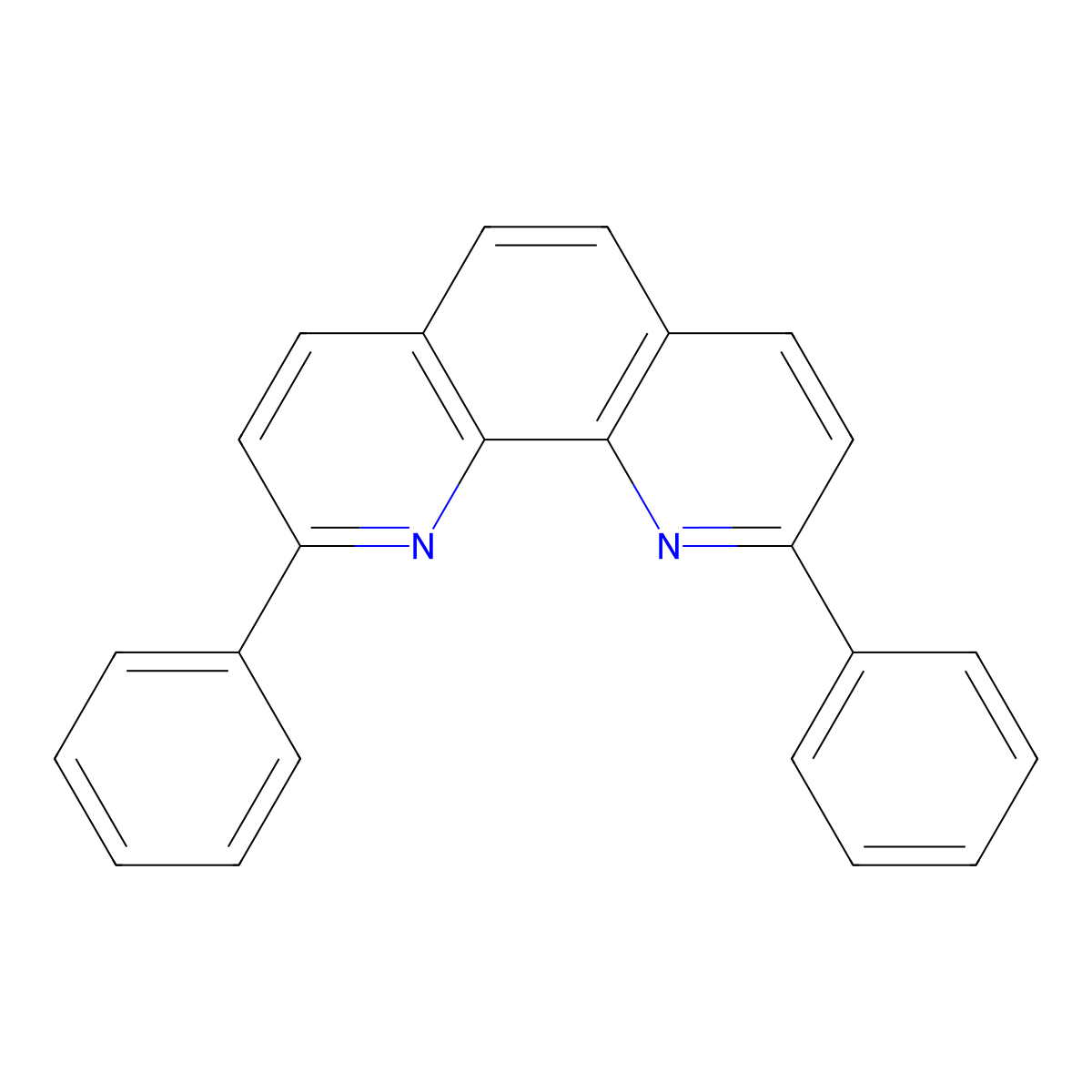 2,9-Diphenyl-1,10-phenanthroline molecular structure, CAS 25677-69-4