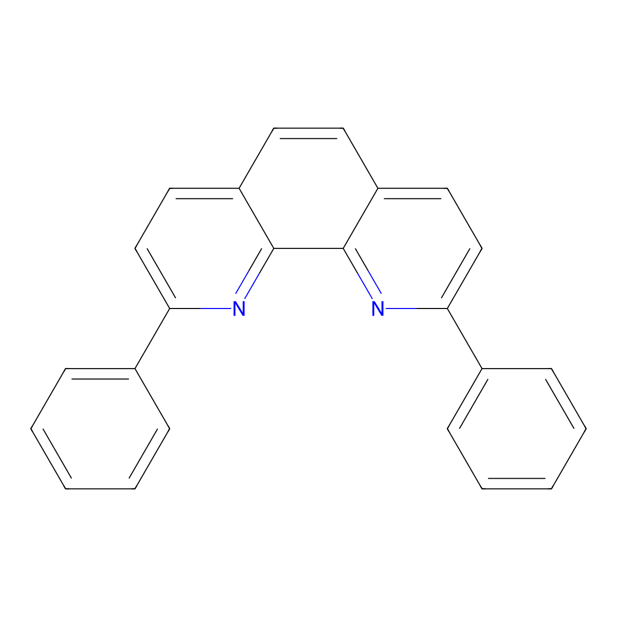 2,9-Diphenyl-1,10-phenanthroline molecular structure, CAS 25677-69-4