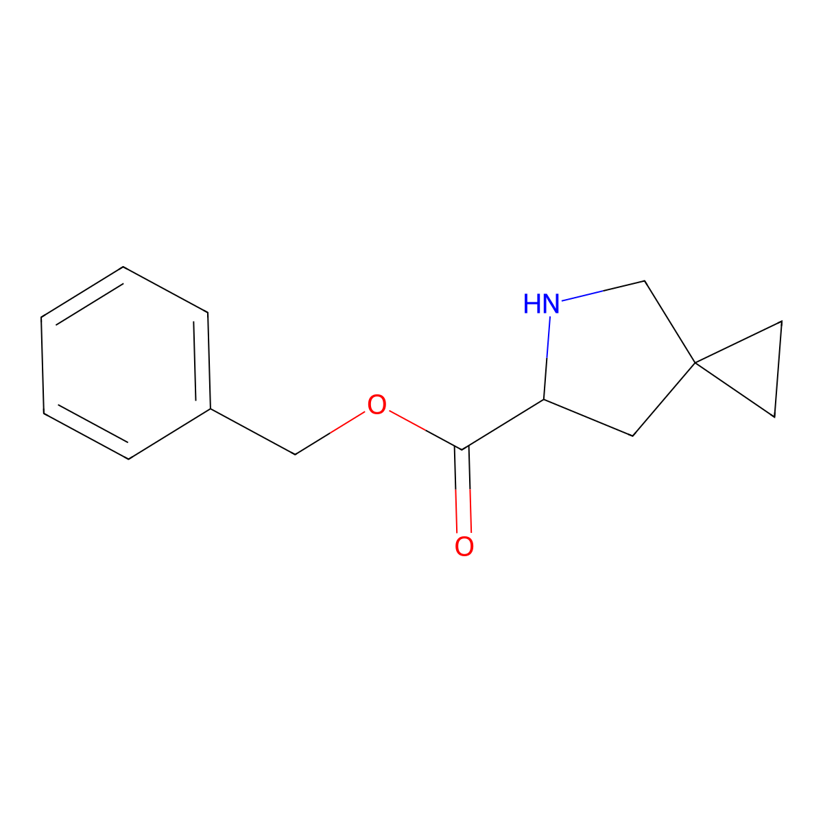 Benzyl (6S)-5-azaspiro[2.4]heptane-6-carboxylate molecular structure, CAS 2567928-46-3