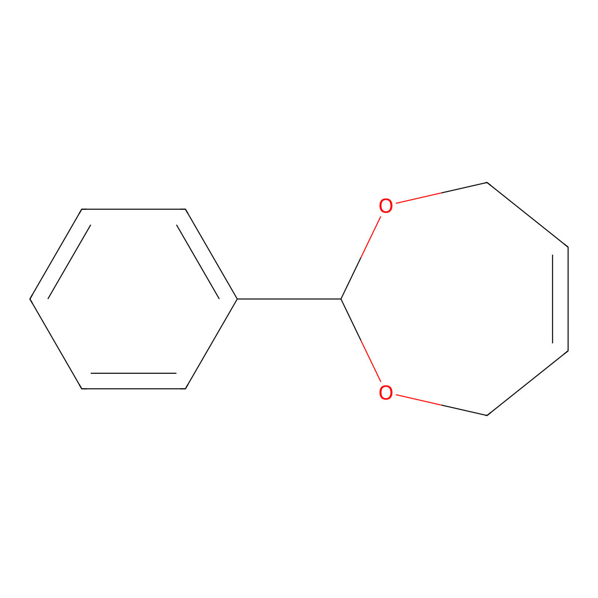 4,7-Dihydro-2-phenyl-1,3-dioxepin molecular structure, CAS 2568-24-3