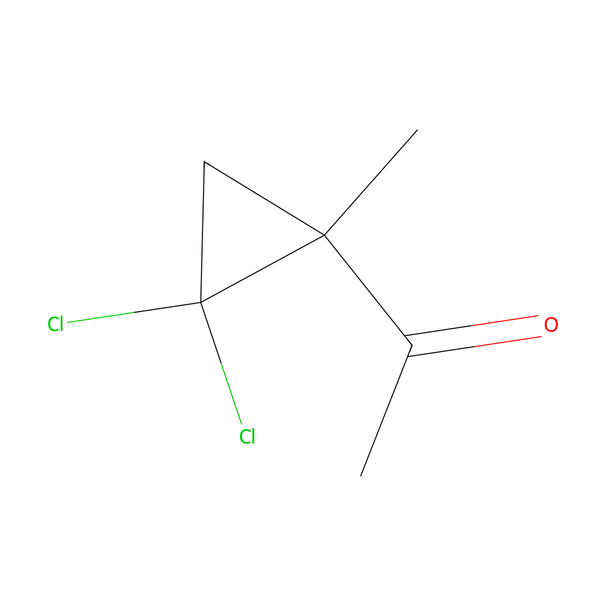 1-(2,2-Dichloro-1-methylcyclopropyl)ethan-1-one molecular structure, CAS 2568-72-1