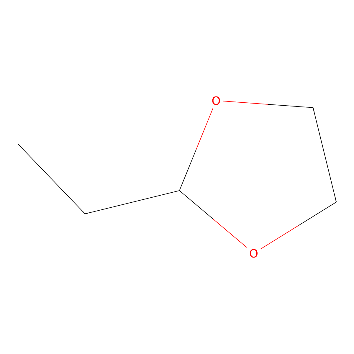 2-Ethyl-1,3-dioxolane molecular structure, CAS 2568-96-9
