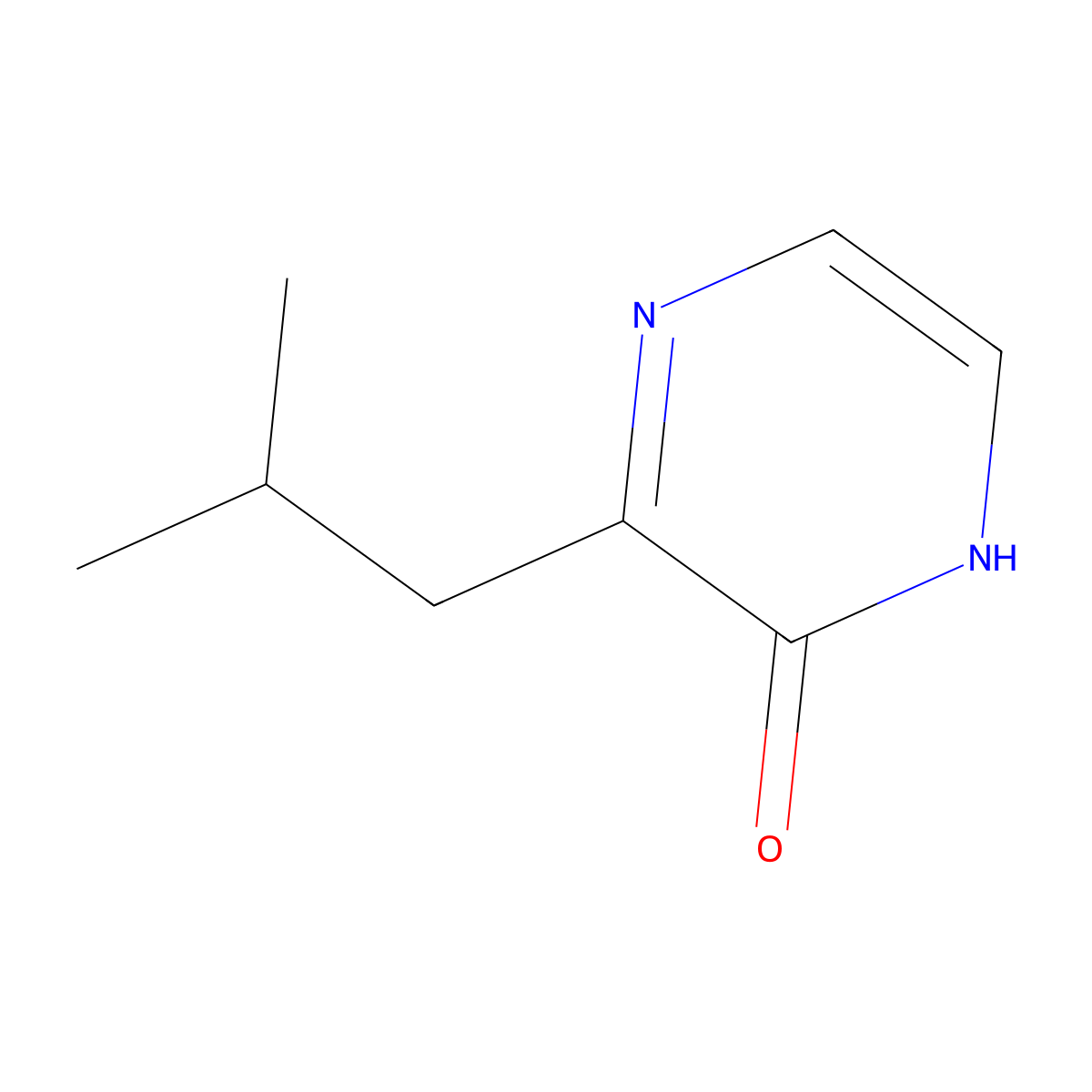 3-Isobutyl-1H-pyrazin-2-one molecular structure, CAS 25680-53-9