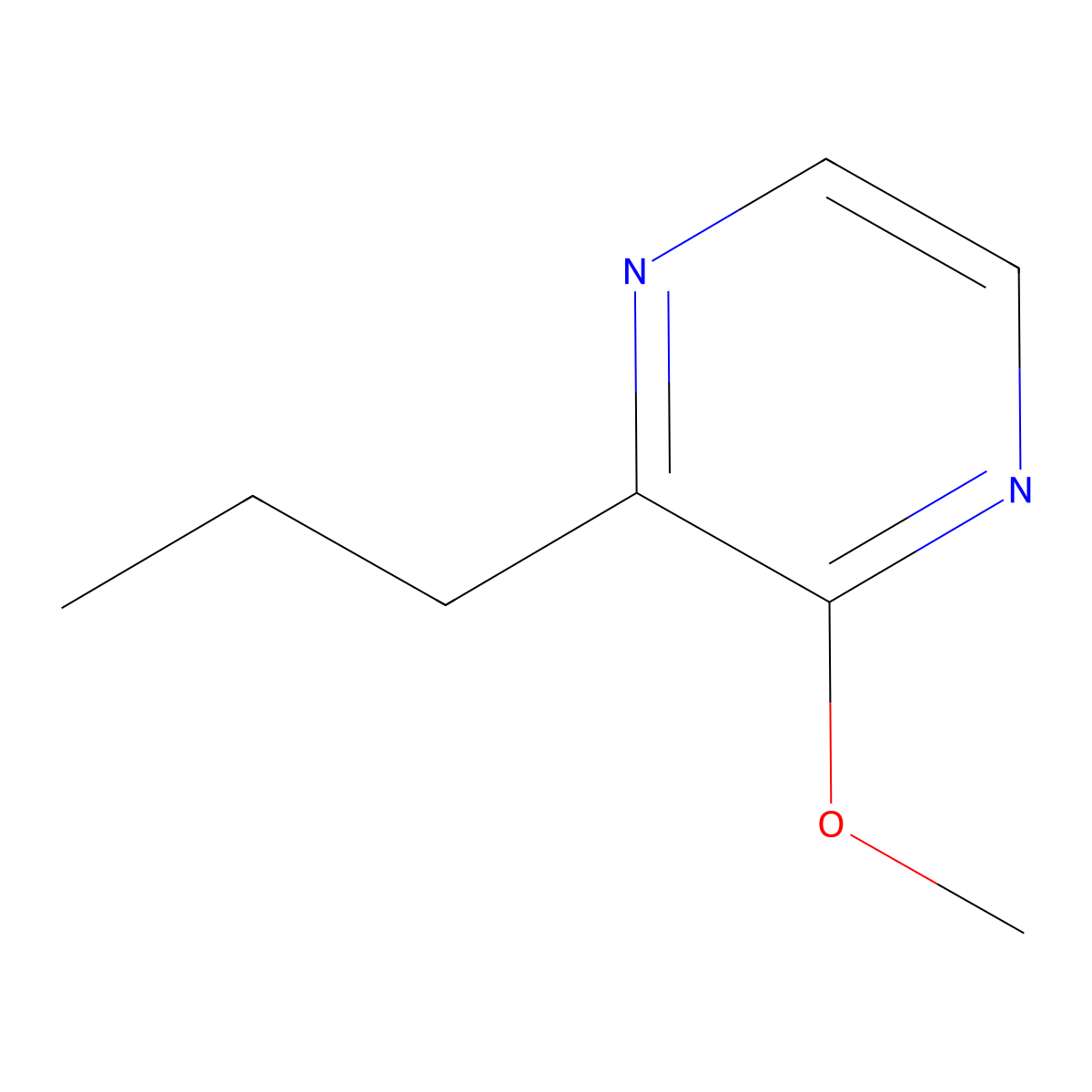 2-Methoxy-3-propylpyrazine molecular structure, CAS 25680-57-3