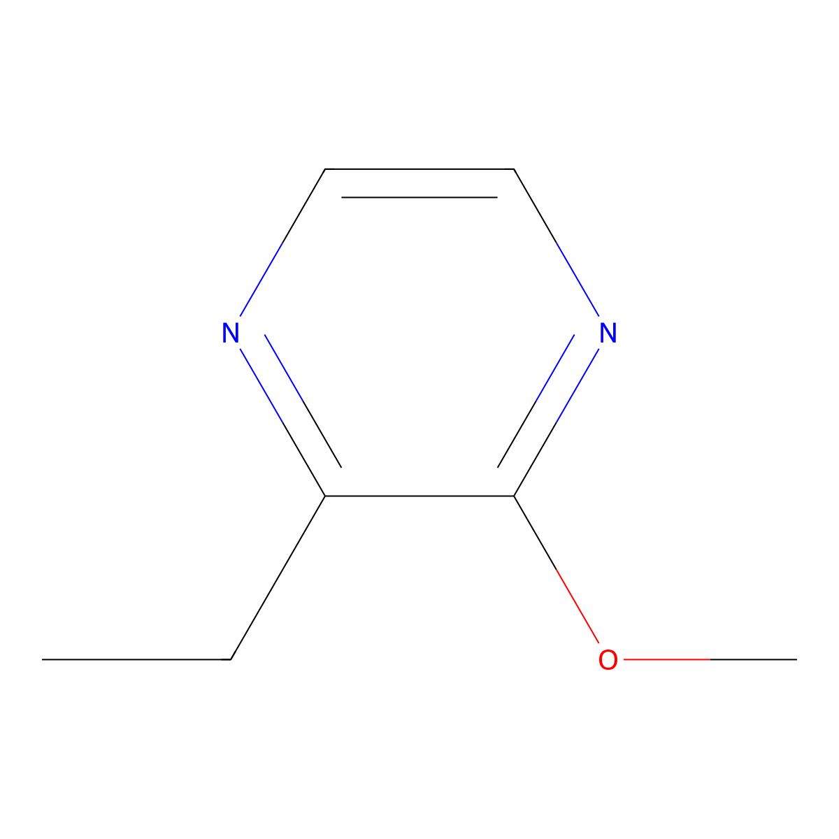 2-Ethyl-3-methoxypyrazine molecular structure, CAS 25680-58-4