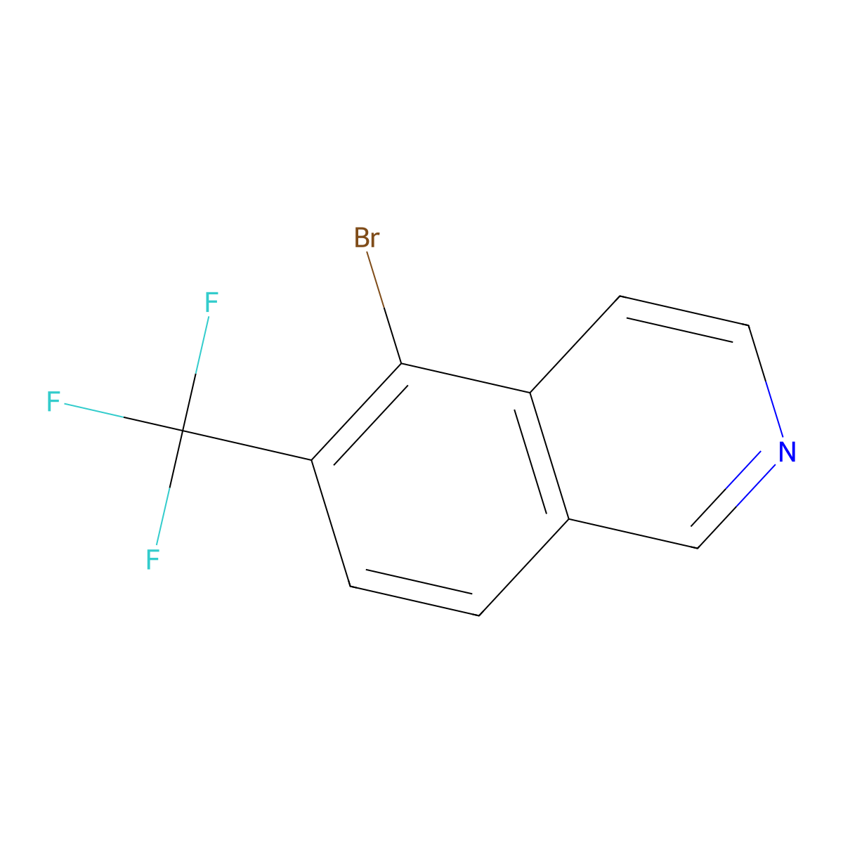 5-Bromo-6-(trifluoromethyl)isoquinoline molecular structure, CAS 2568073-20-9
