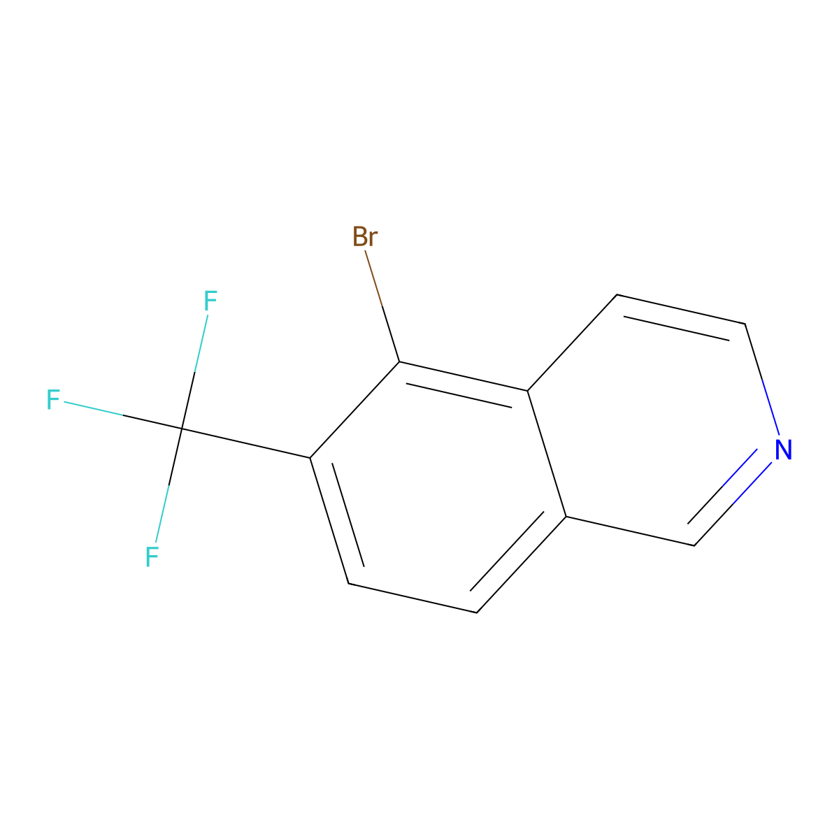 5-Bromo-6-(trifluoromethyl)isoquinoline molecular structure, CAS 2568073-20-9