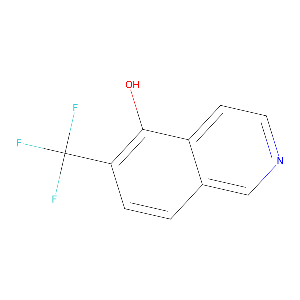 6-(Trifluoromethyl)isoquinolin-5-ol molecular structure, CAS 2568073-22-1