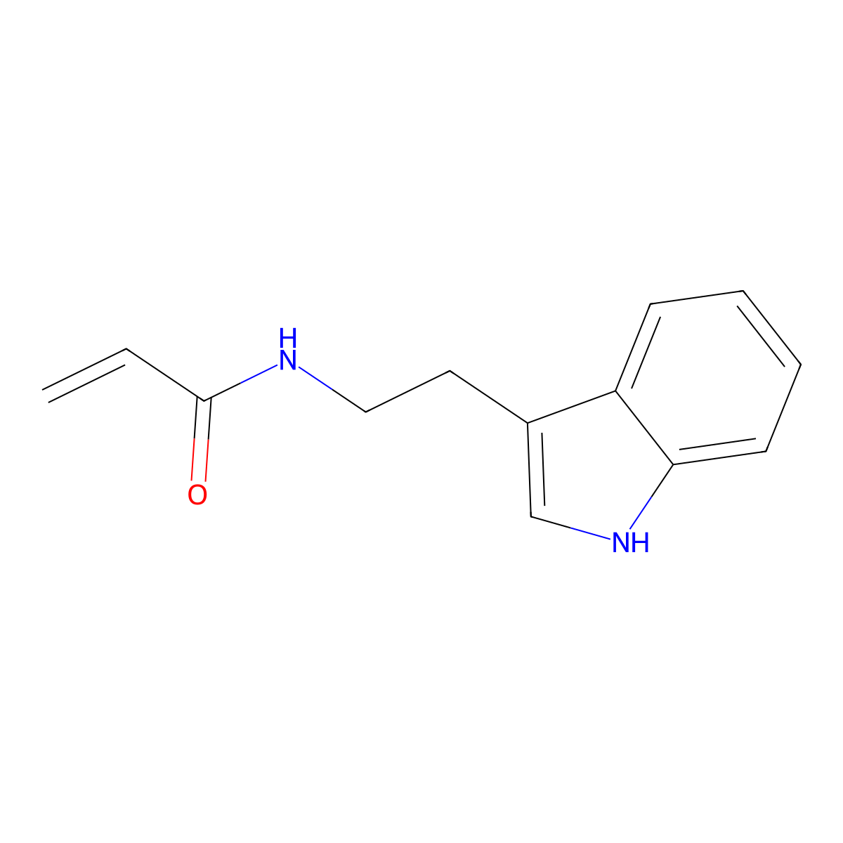 N-[2-(1H-indol-3-yl)ethyl]prop-2-enamide molecular structure, CAS 25681-32-7