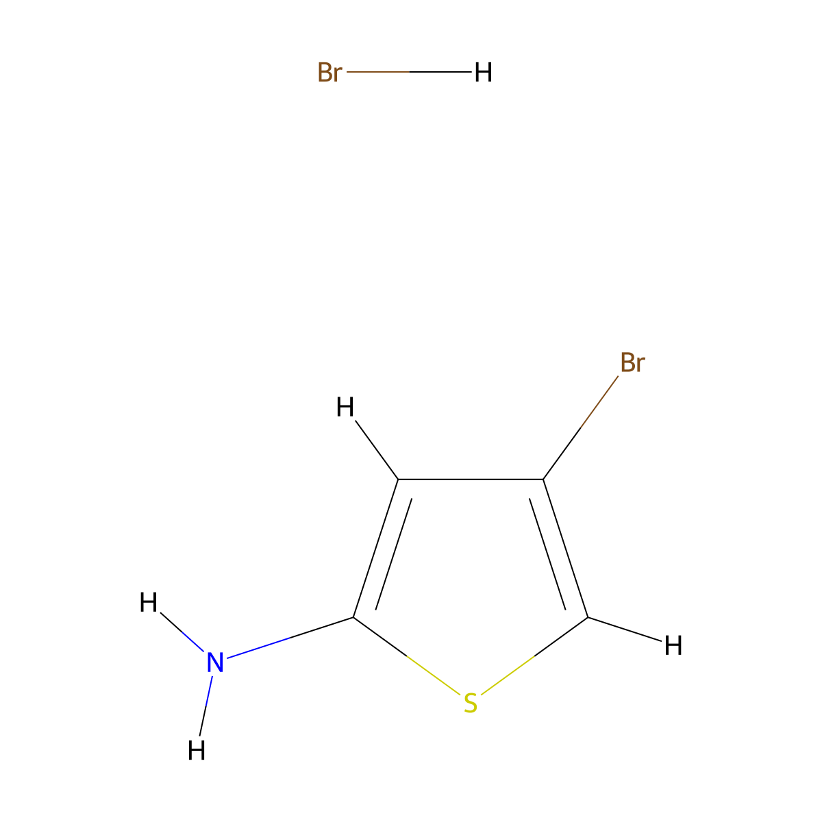 2-Amino-4-bromothiophene Hydrobromide molecular structure, CAS 2568130-86-7
