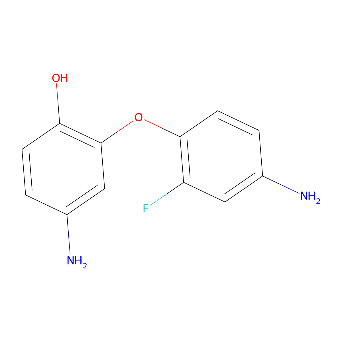 4-Amino-2-(4-amino-2-fluorophenoxy)phenol molecular structure, CAS 2568131-02-0
