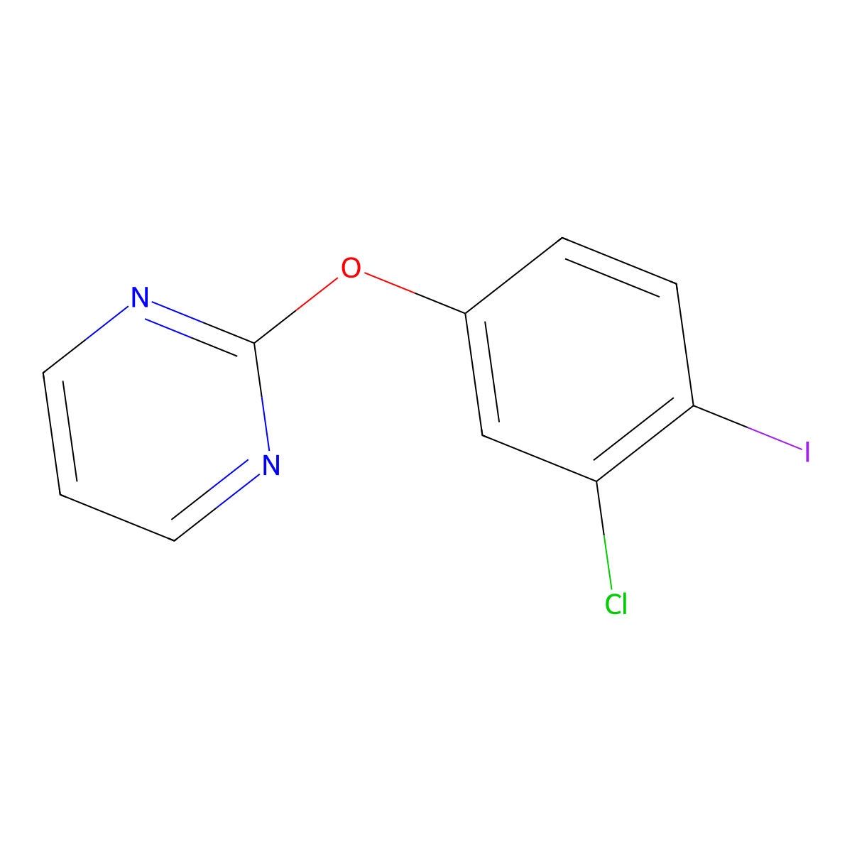 2-(3-Chloro-4-iodophenoxy)pyrimidine molecular structure, CAS 2568131-07-5