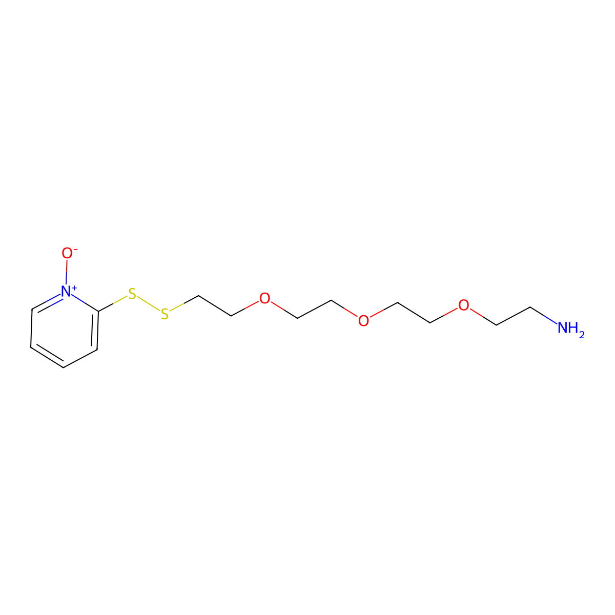 2-((2-(2-(2-(2-Aminoethoxy)ethoxy)ethoxy)ethyl)disulfanyl)pyridine 1-oxide molecular structure, CAS 2568131-13-3