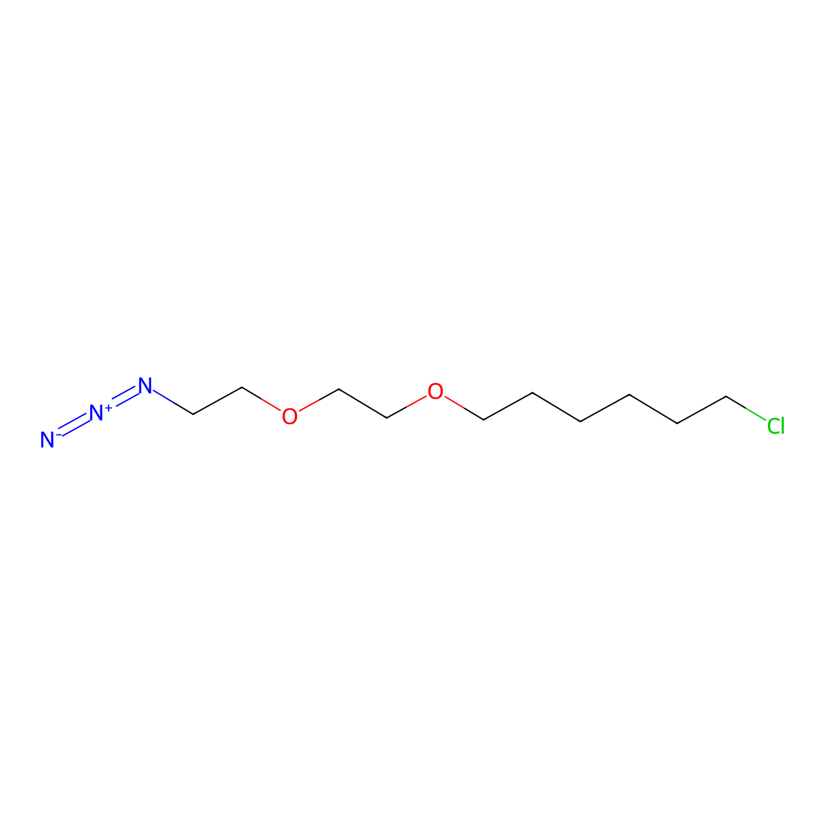 Azido-PEG2-C6-Cl molecular structure, CAS 2568146-55-2
