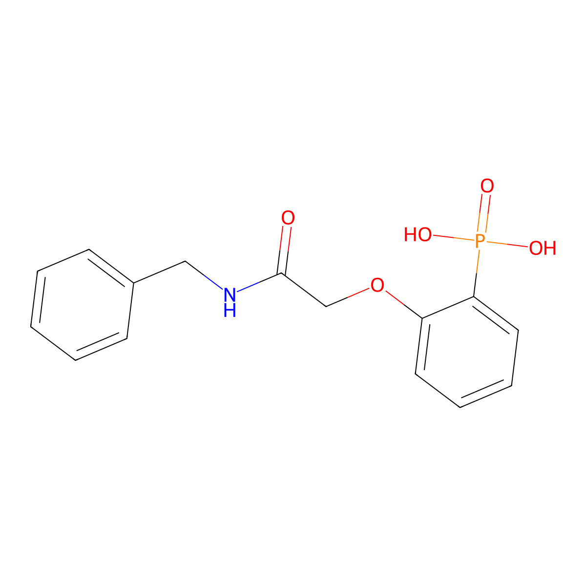 {2-[(Benzylcarbamoyl)methoxy]phenyl}phosphonic acid molecular structure, CAS 2568188-21-4