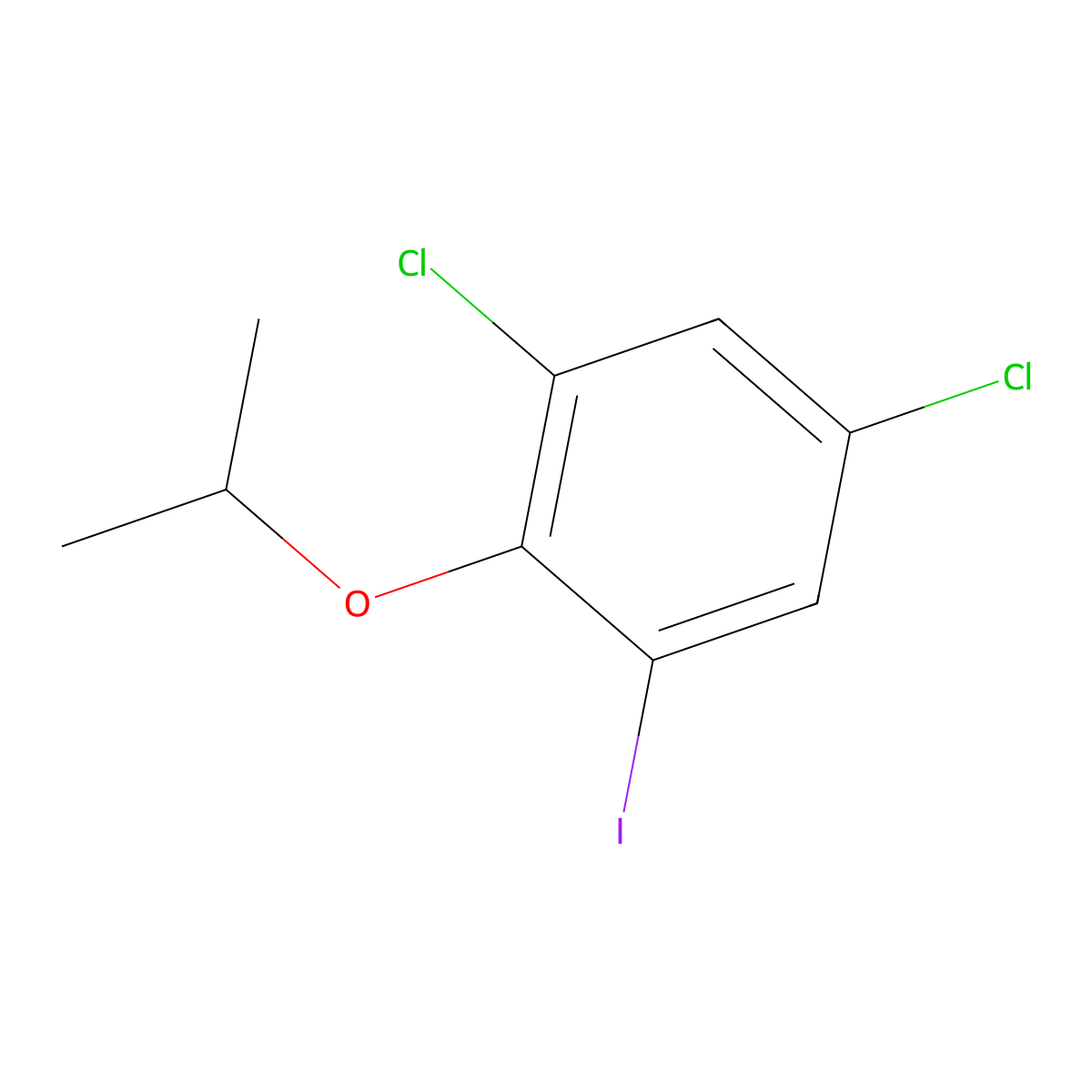 1,5-Dichloro-3-iodo-2-isopropoxybenzene molecular structure, CAS 2568197-66-8