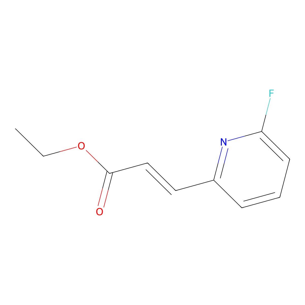 Ethyl (E)-3-(6-fluoropyridin-2-yl)acrylate molecular structure, CAS 2568279-80-9
