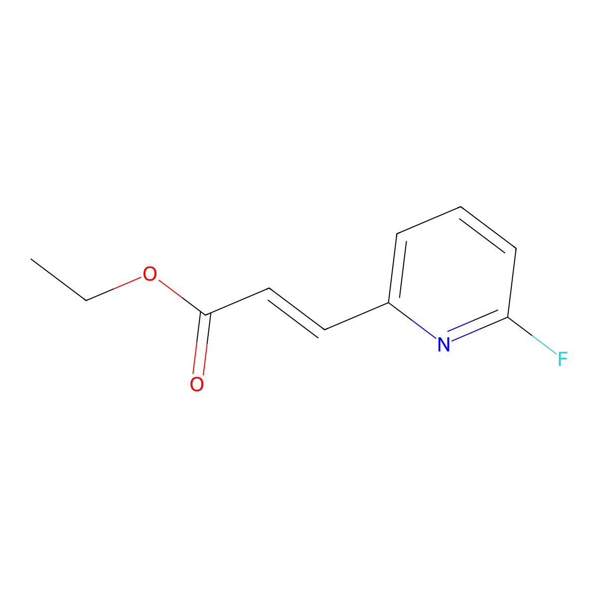 Ethyl (E)-3-(6-fluoropyridin-2-yl)acrylate molecular structure, CAS 2568279-80-9