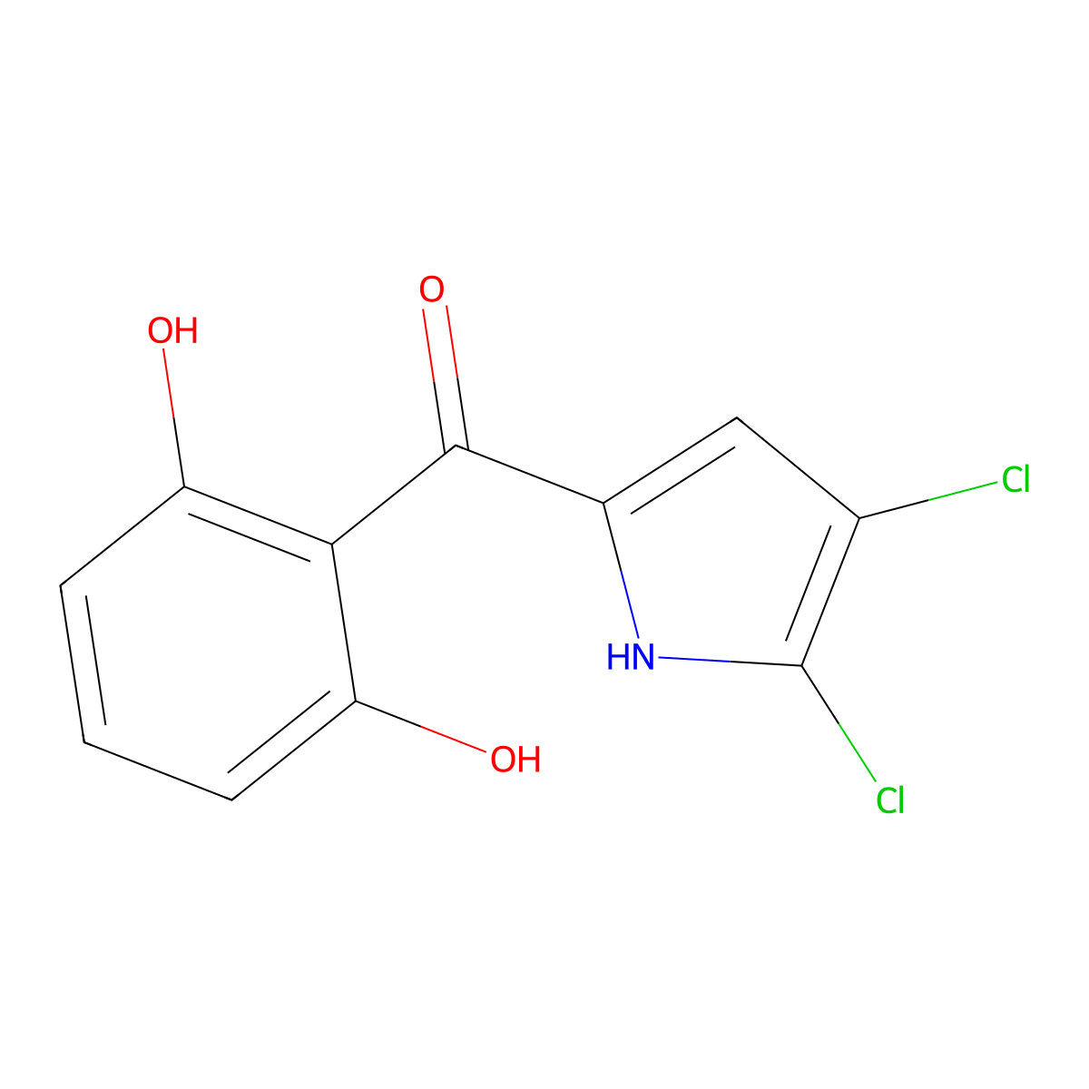Pyoluteorin molecular structure, CAS 25683-07-2