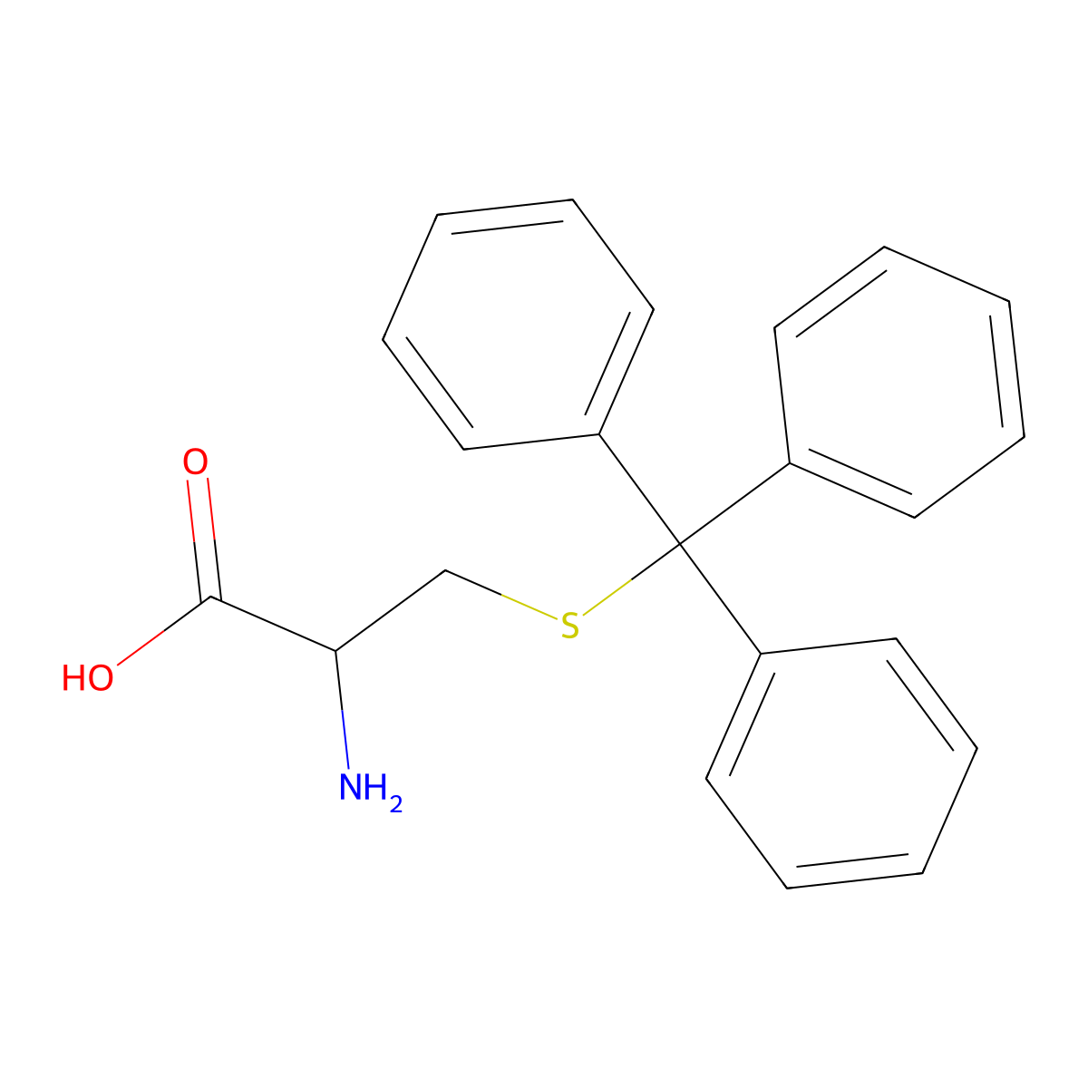 Tritylthioalanine molecular structure, CAS 25683-09-4