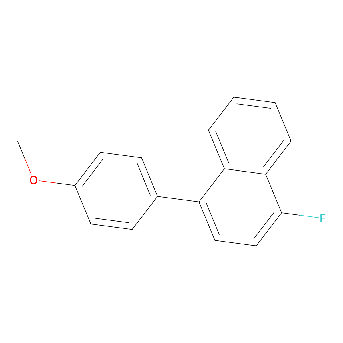 Naphthalene, 1-fluoro-4-(4-methoxyphenyl)- molecular structure, CAS 2568309-02-2