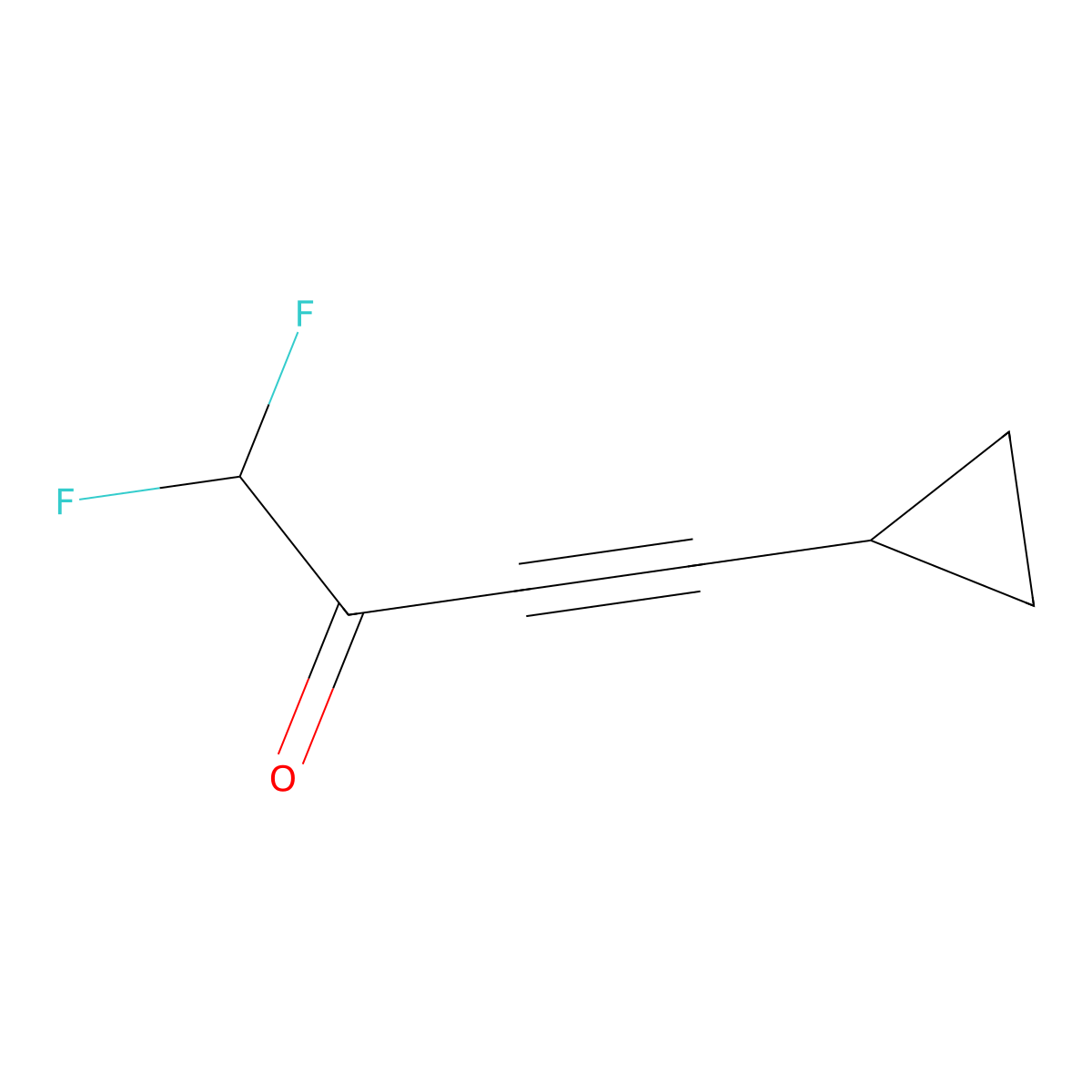 4-Cyclopropyl-1,1-difluoro-3-butyn-2-one molecular structure, CAS 2568365-62-6