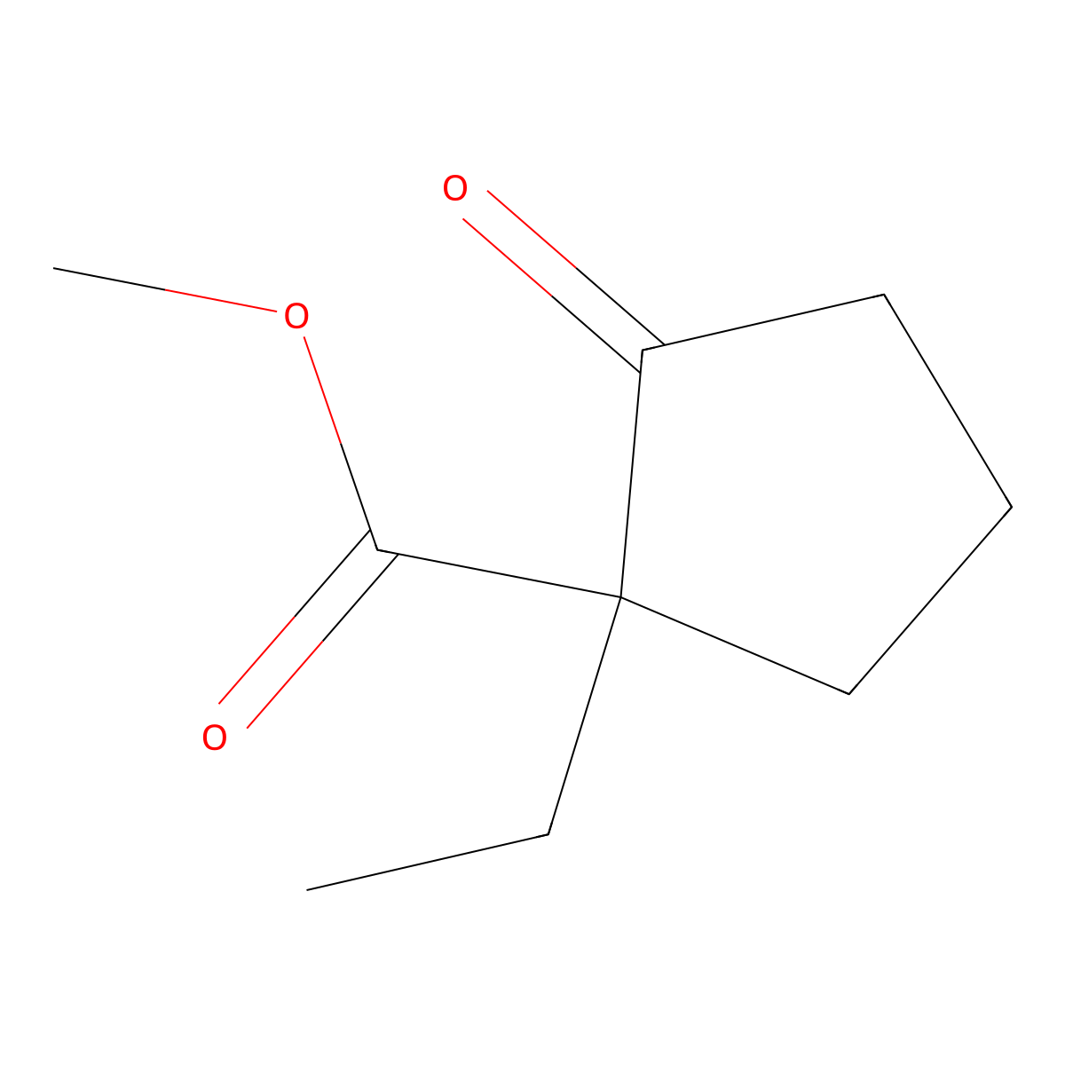 Methyl 1-ethyl-2-oxocyclopentane-1-carboxylate molecular structure, CAS 25684-00-8