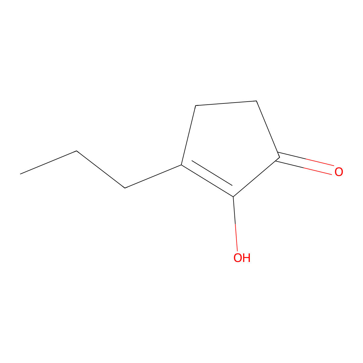 2-Hydroxy-3-propyl-2-cyclopenten-1-one molecular structure, CAS 25684-04-2